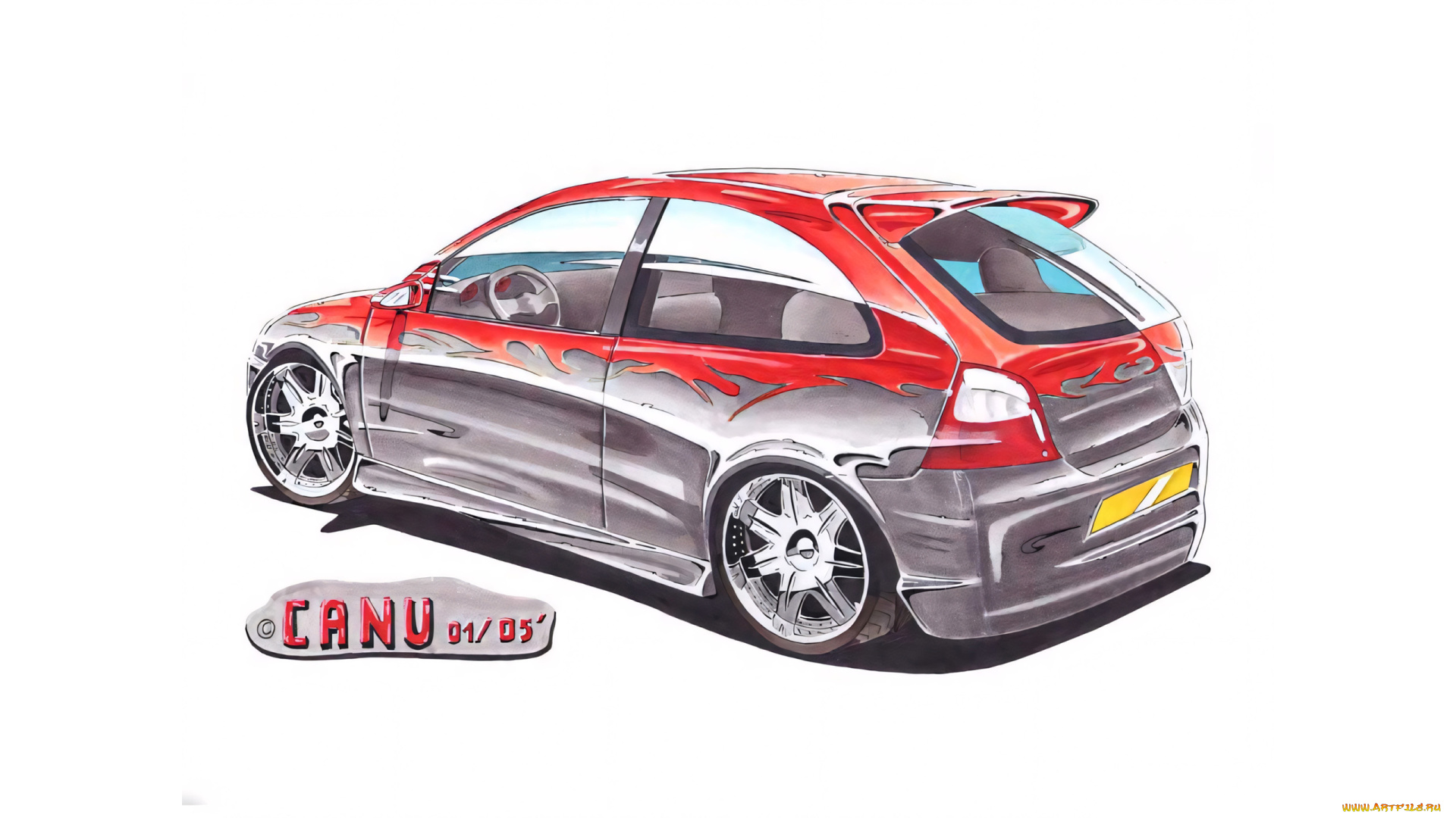 295800, рисованное, авто, мото, автомобиль