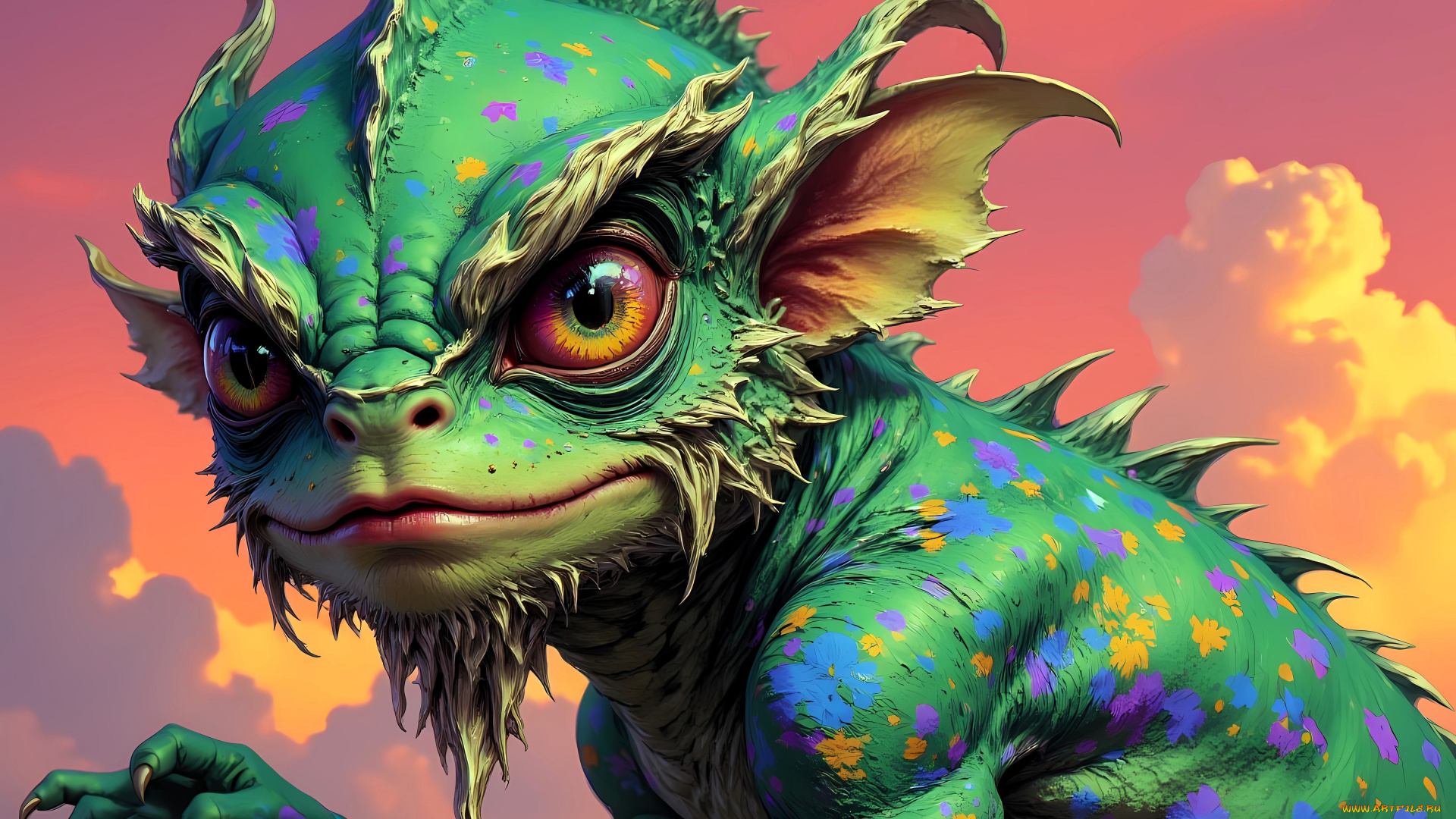 фэнтези, существа, монстр, ящер, существо