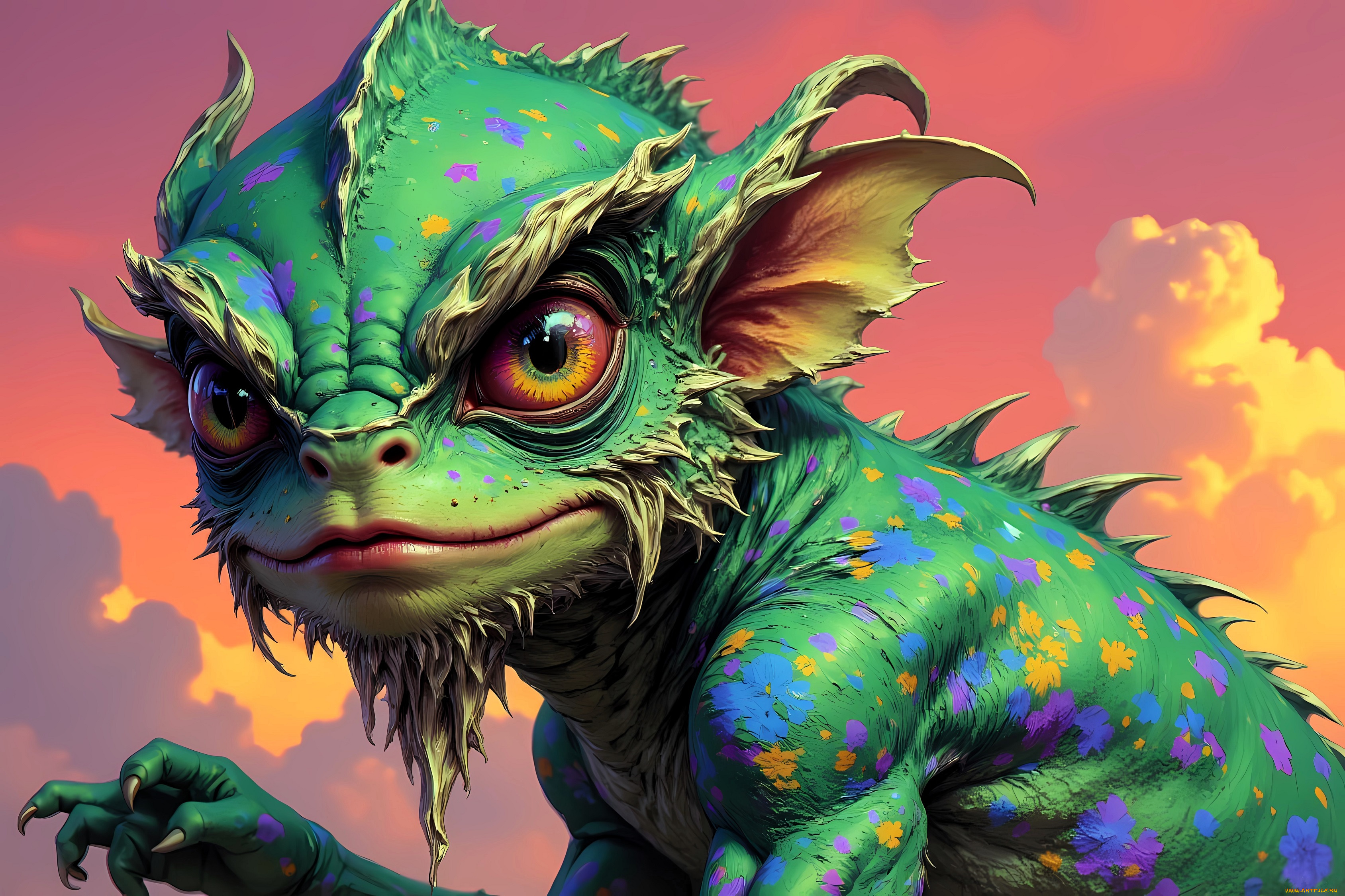 фэнтези, существа, монстр, ящер, существо