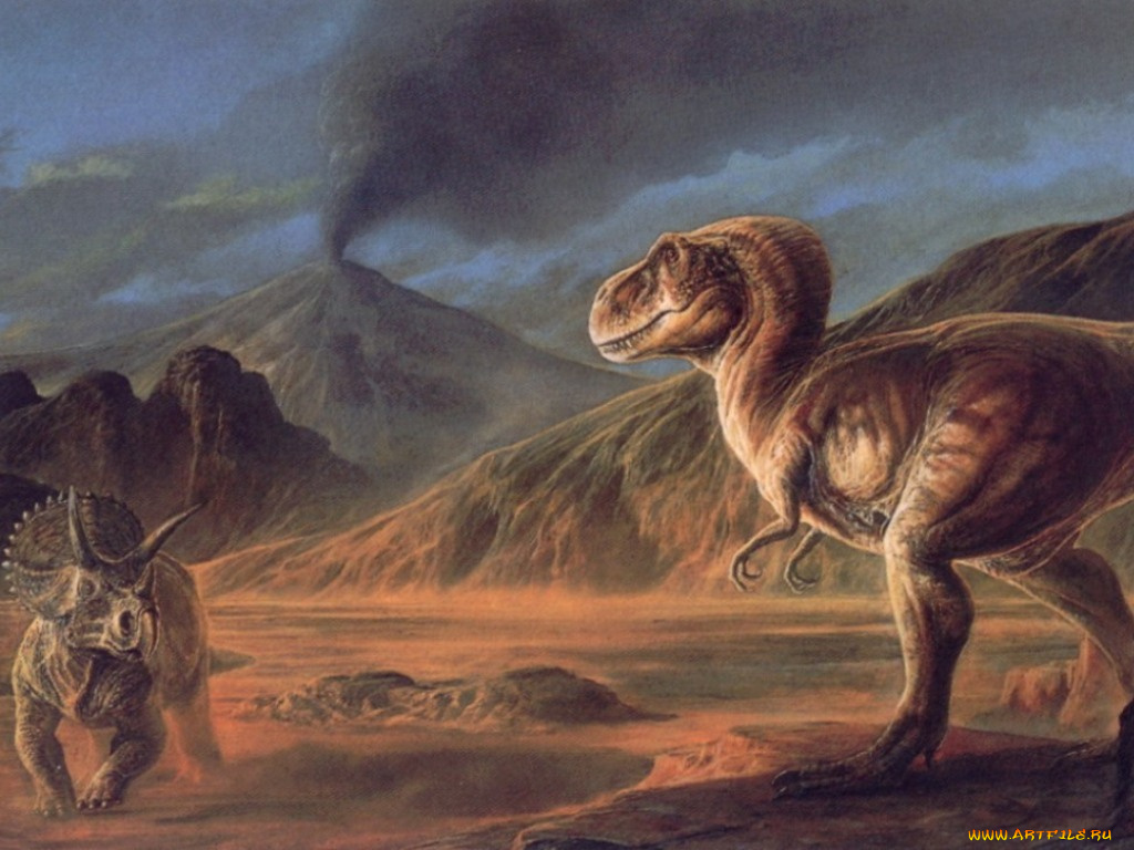 рисованные, животные, доисторические