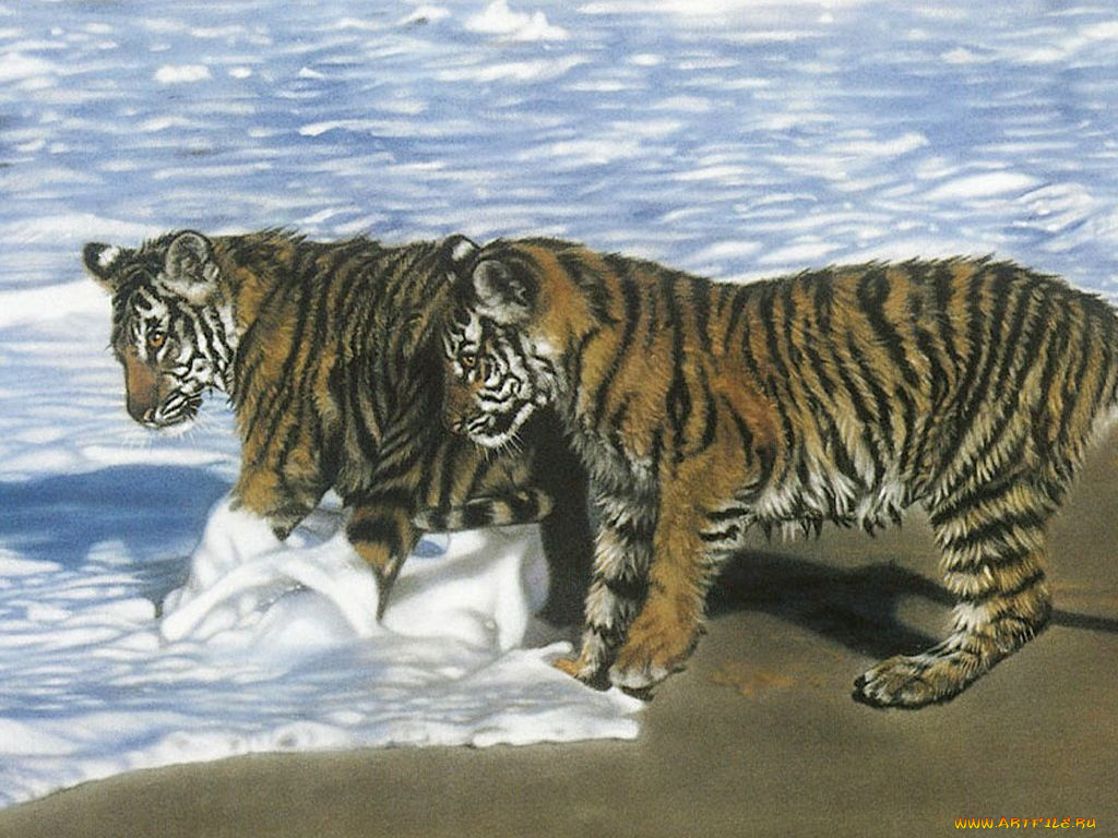 рисованные, животные