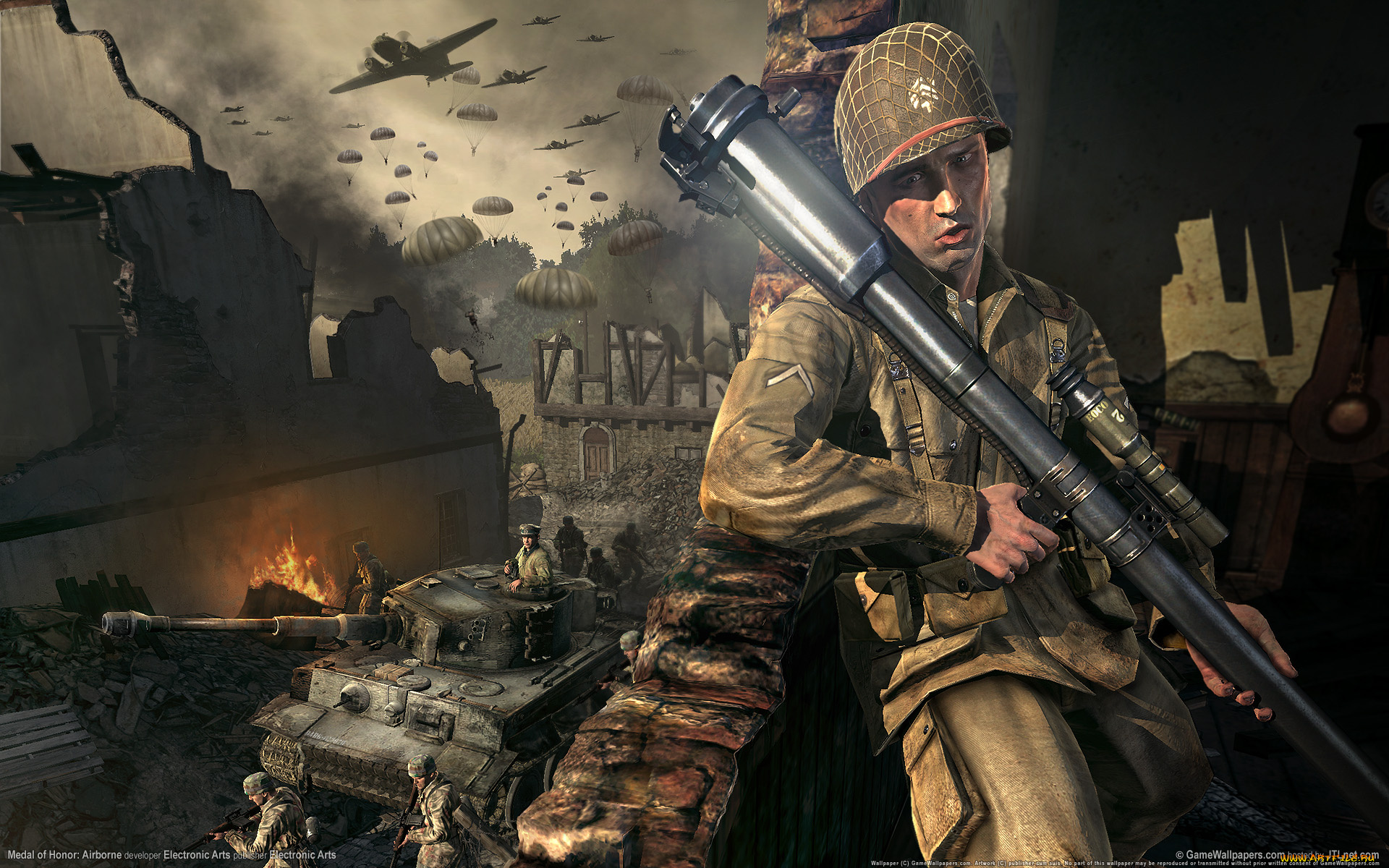 видео, игры, medal, of, honor, airborne