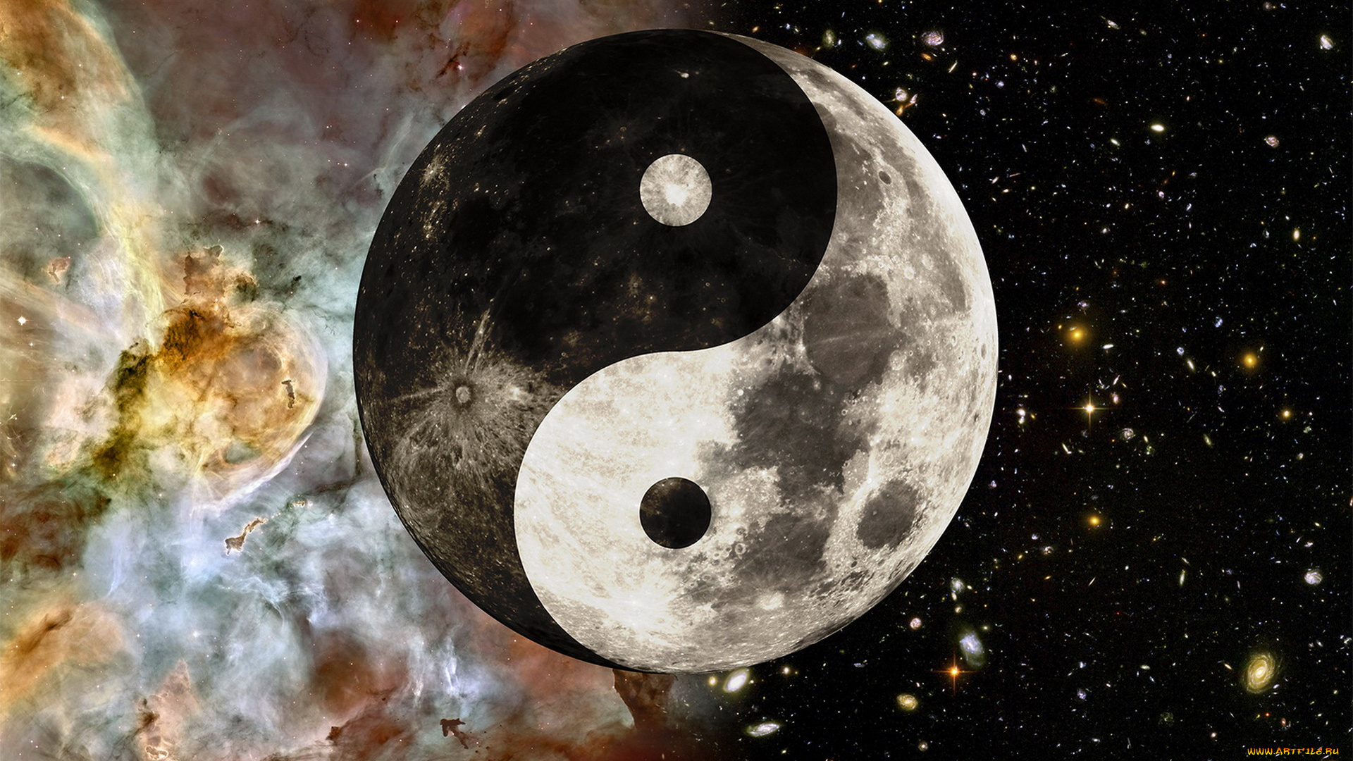 3д, графика, yin, yang, инь, Янь