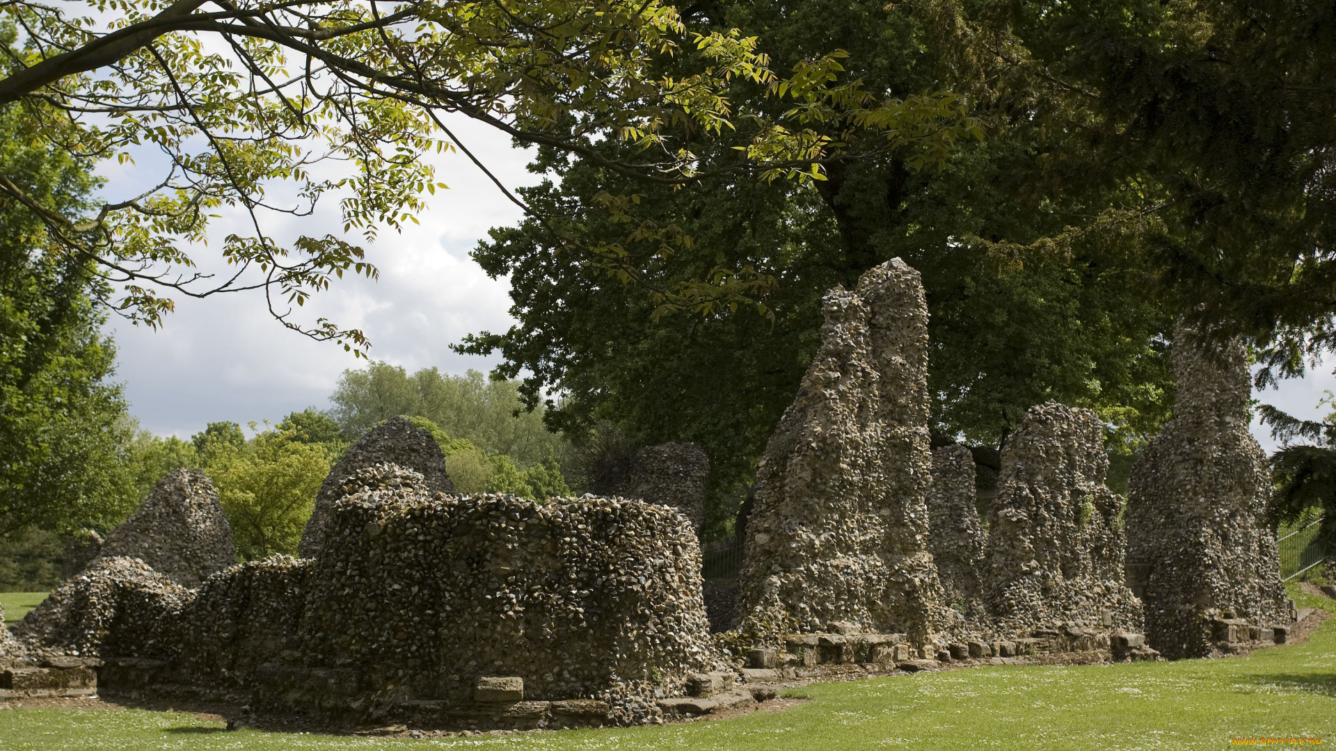abbey, ruins, wm, города, исторические, архитектурные, памятники, руины, аббатство, англия