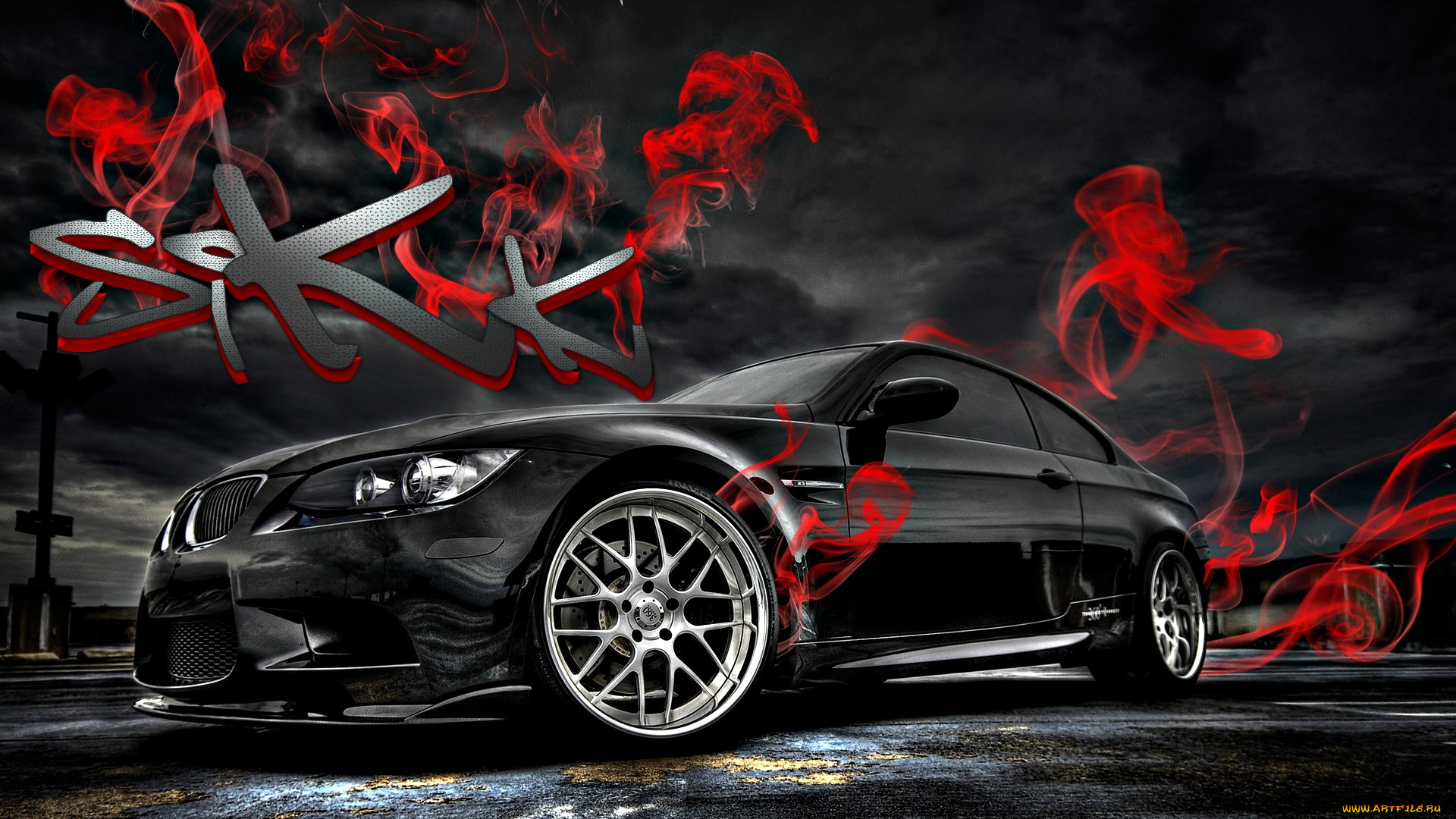 автомобили, bmw, фон, тёмный