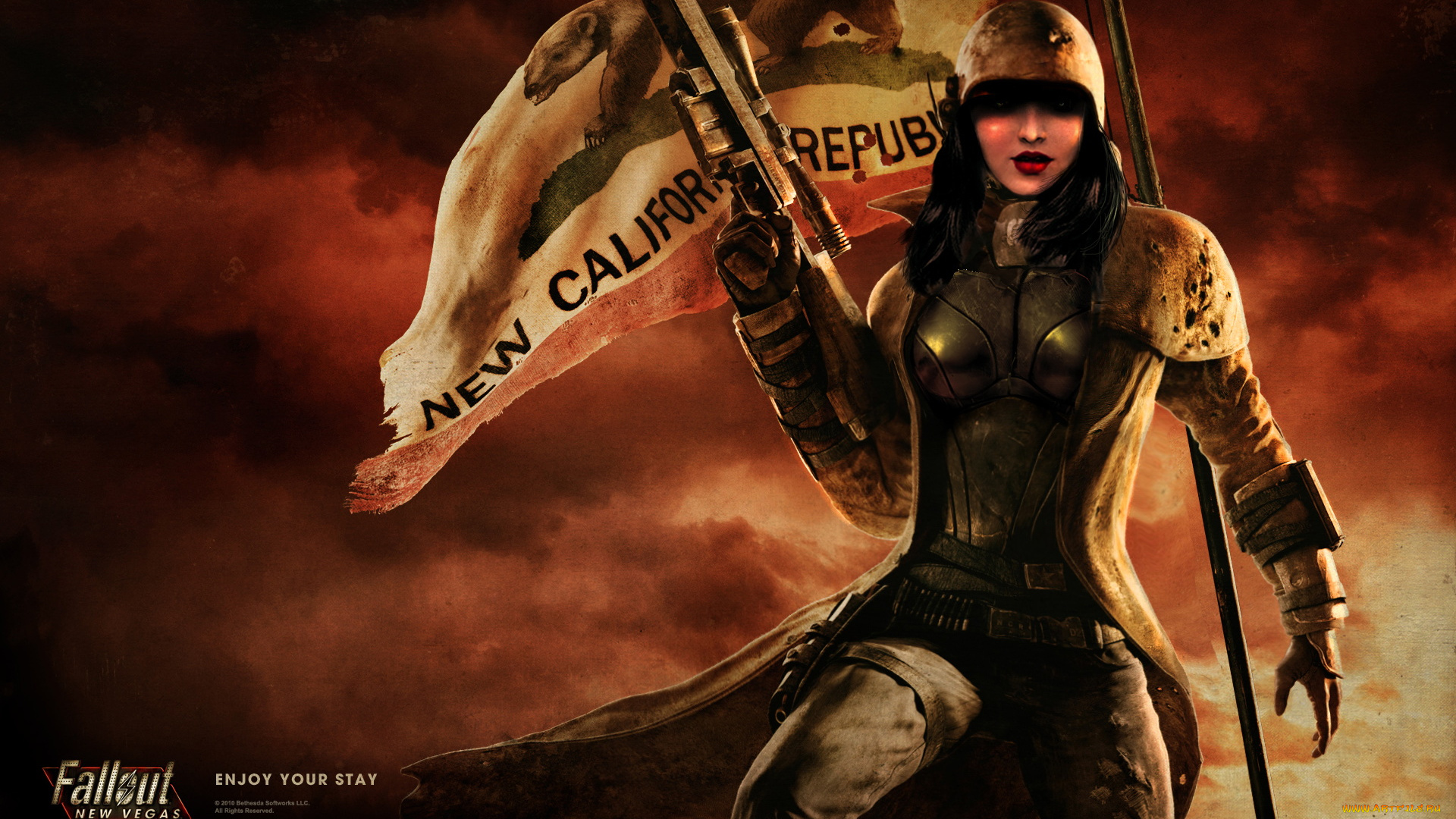 fallout, new, vegas, видео, игры, девушка