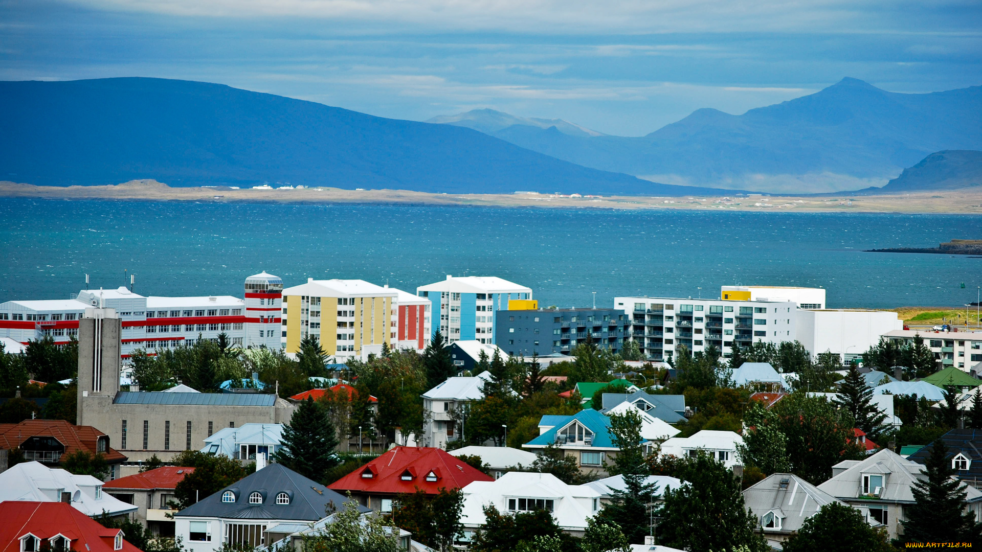 города, пейзажи, исландия