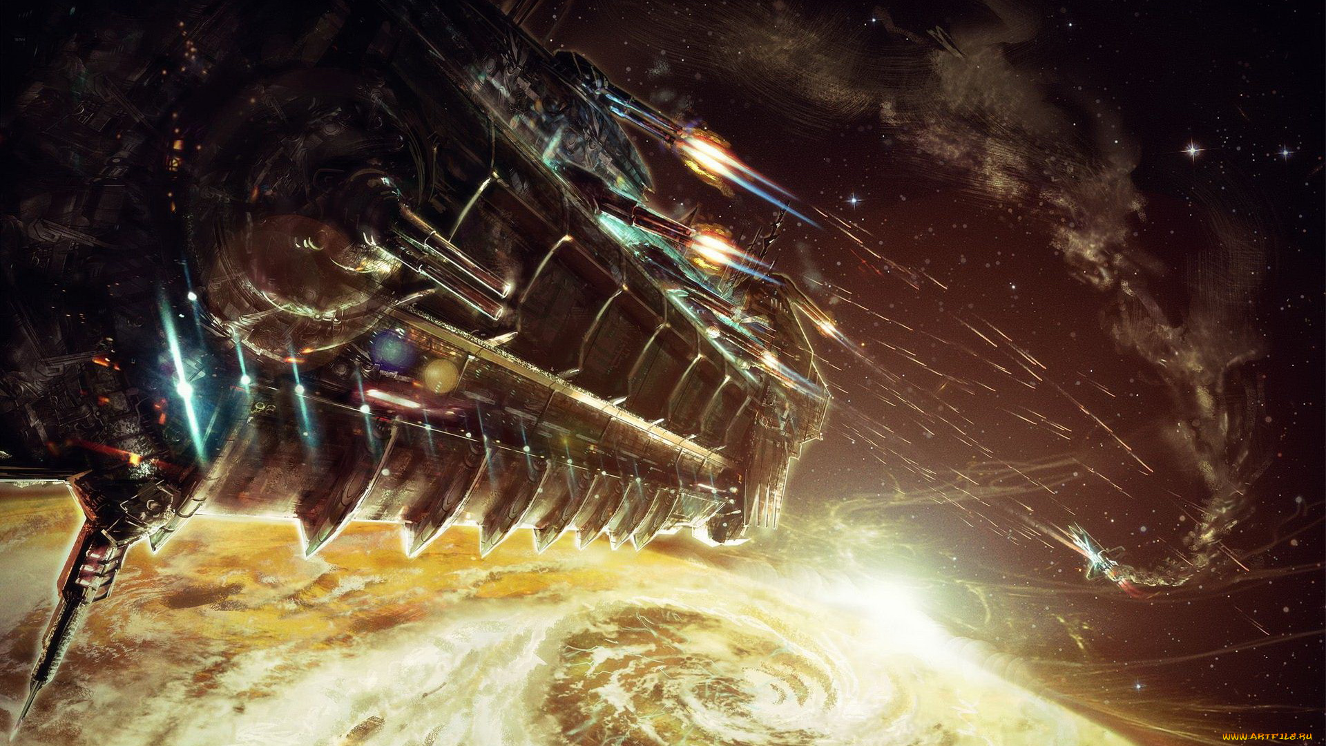 видео, игры, bulletstorm, летательный, апарат, космос