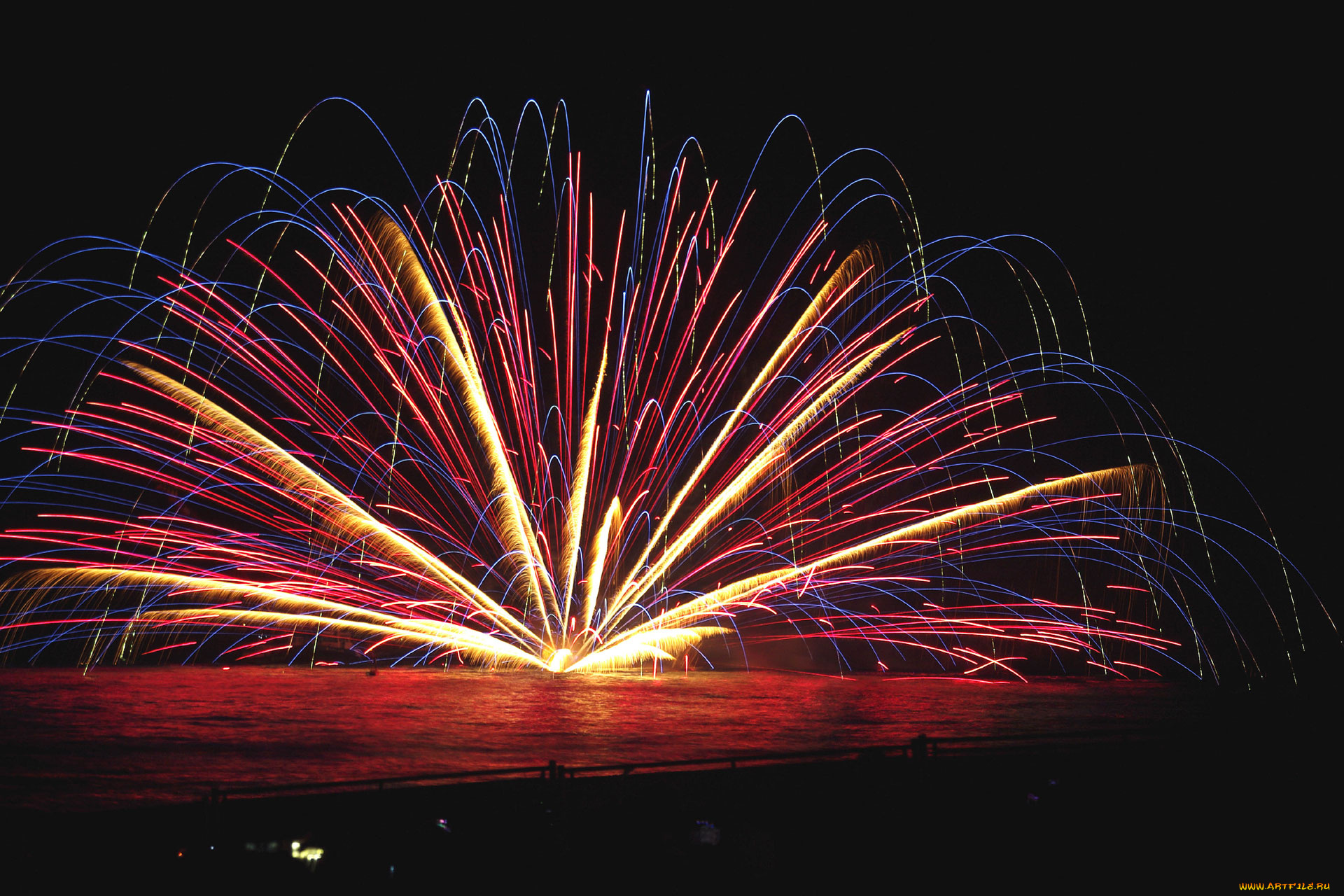 разное, салюты, фейерверки, салют, вечер