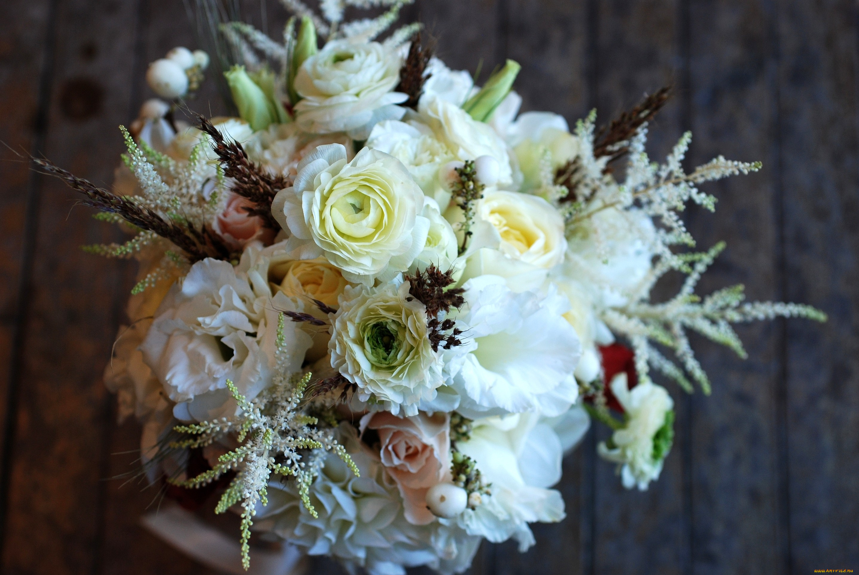 цветы, букеты, композиции, белый, ранункулюс