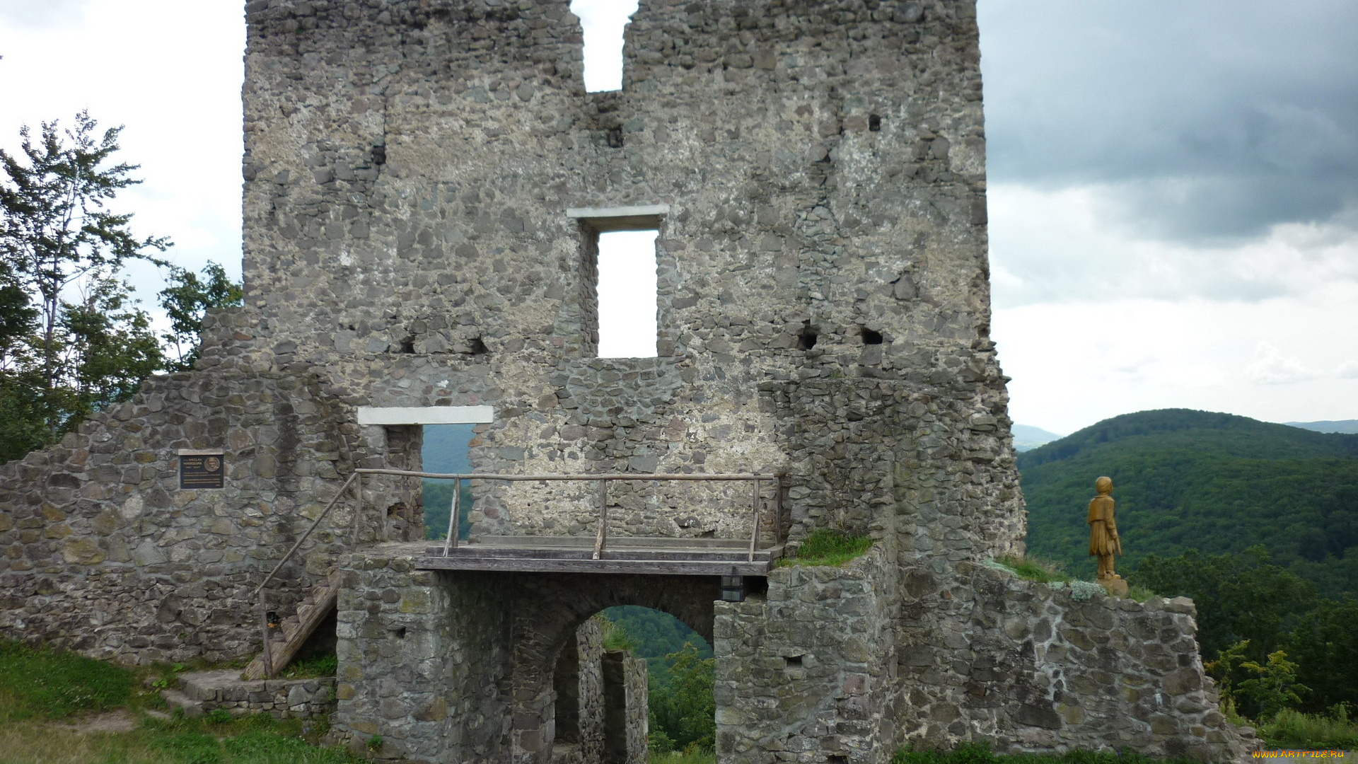 разное, развалины, руины, металлолом, стена