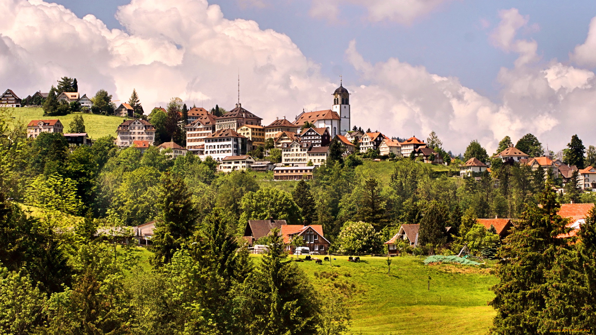 швейцария, троген, города, пейзажи
