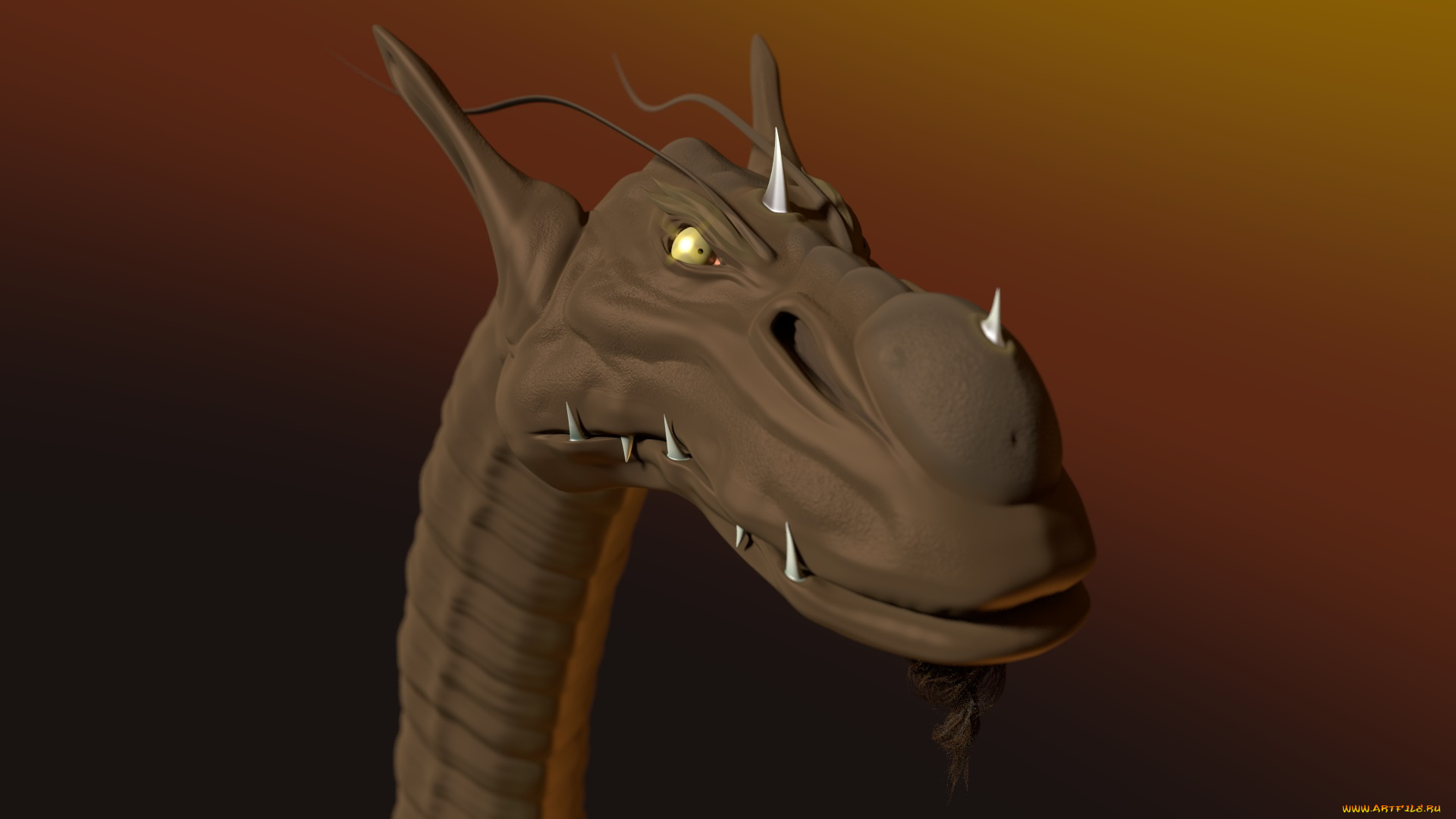 3д, графика, creatures, существа, дракон