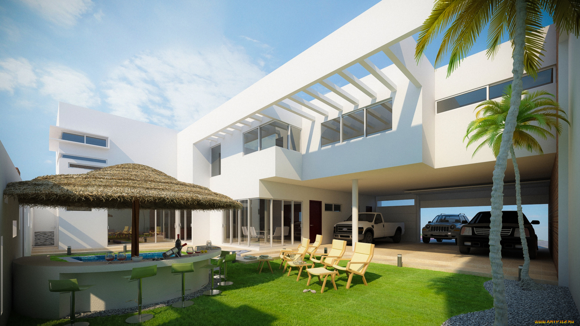 3д, графика, архитектура, , architecture, дом