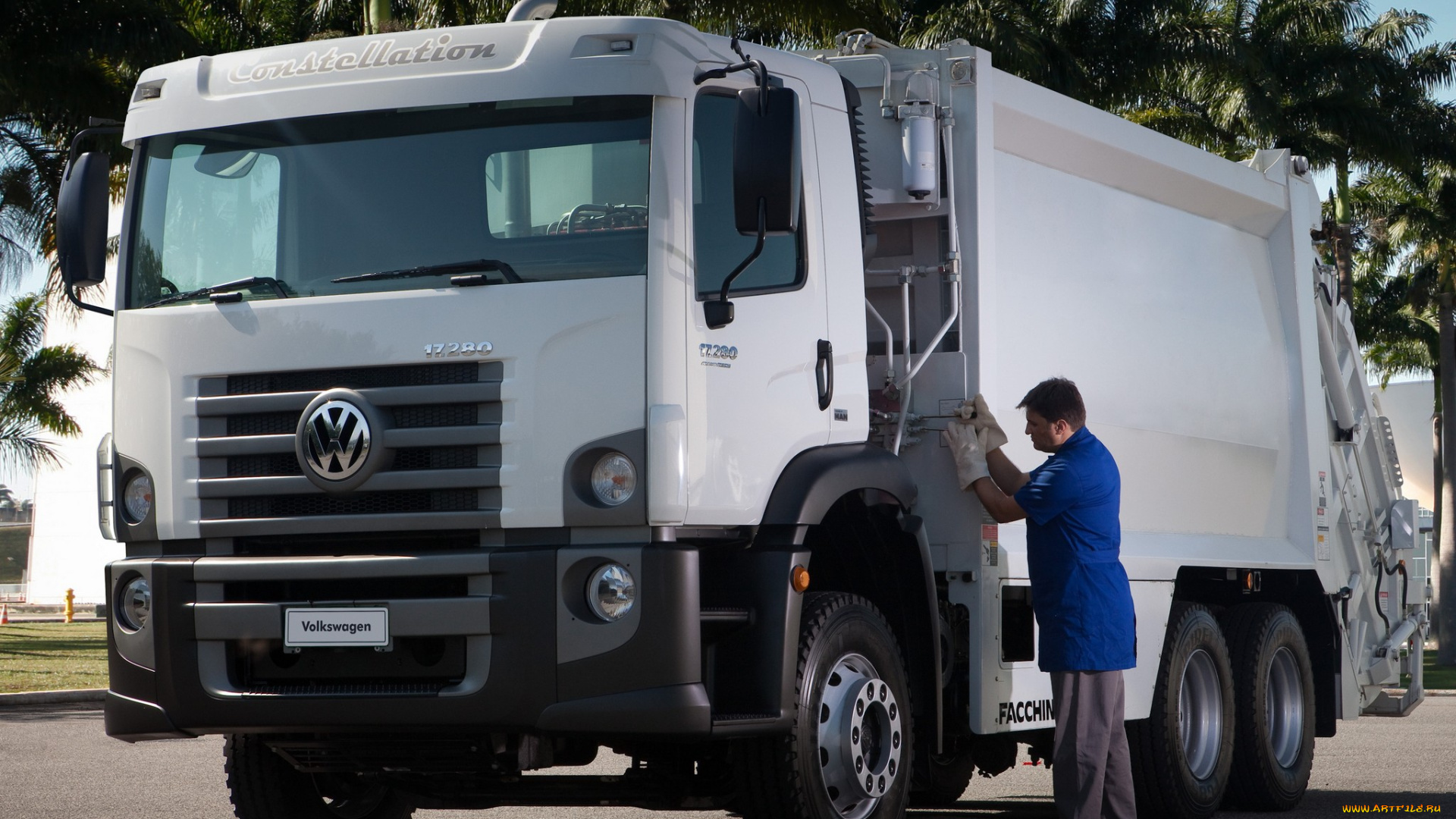 автомобили, мусоровозы, volkswagen, constellation, 17-280, de, lixo, 2011г