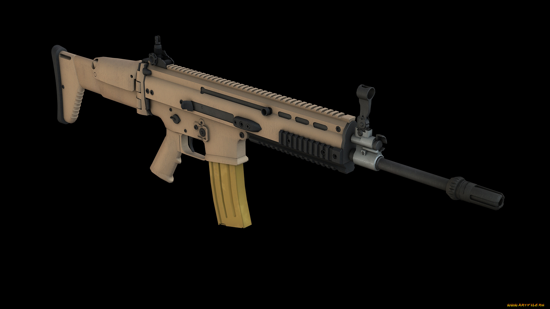 оружие, 3d, автомат