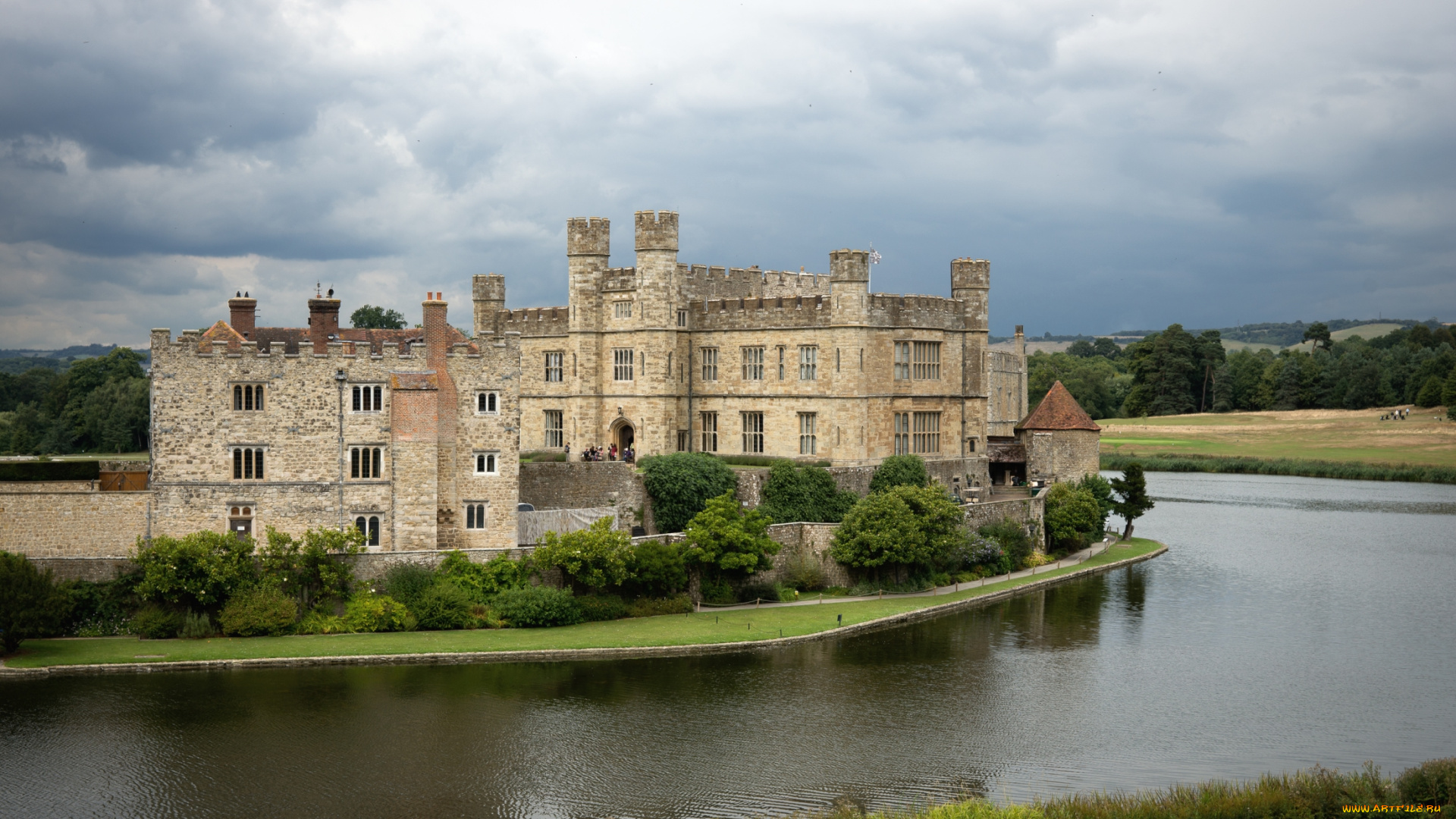 замок, лидс, , англия, города, замки, англии, замок, лидс