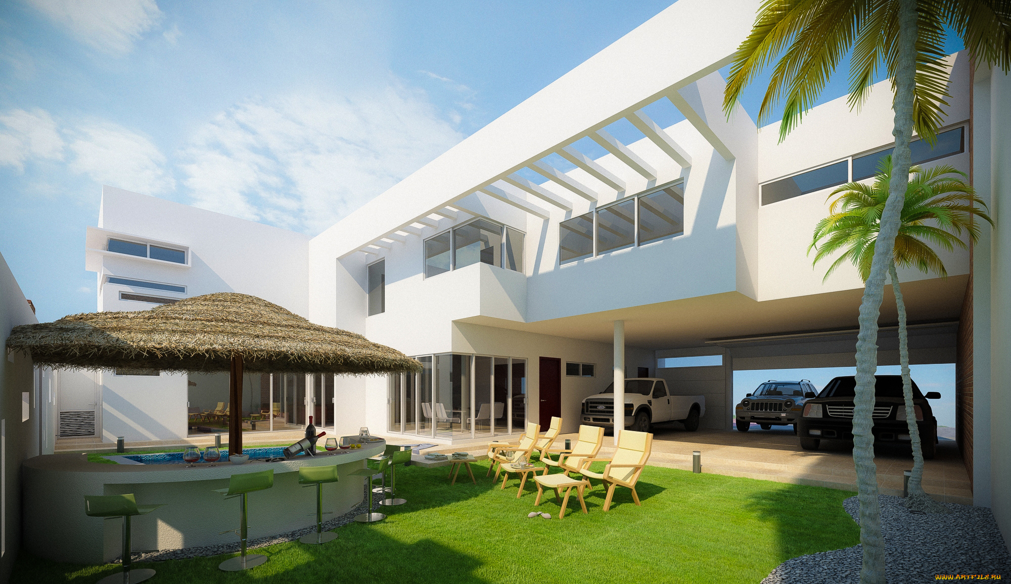 3д, графика, архитектура, , architecture, дом