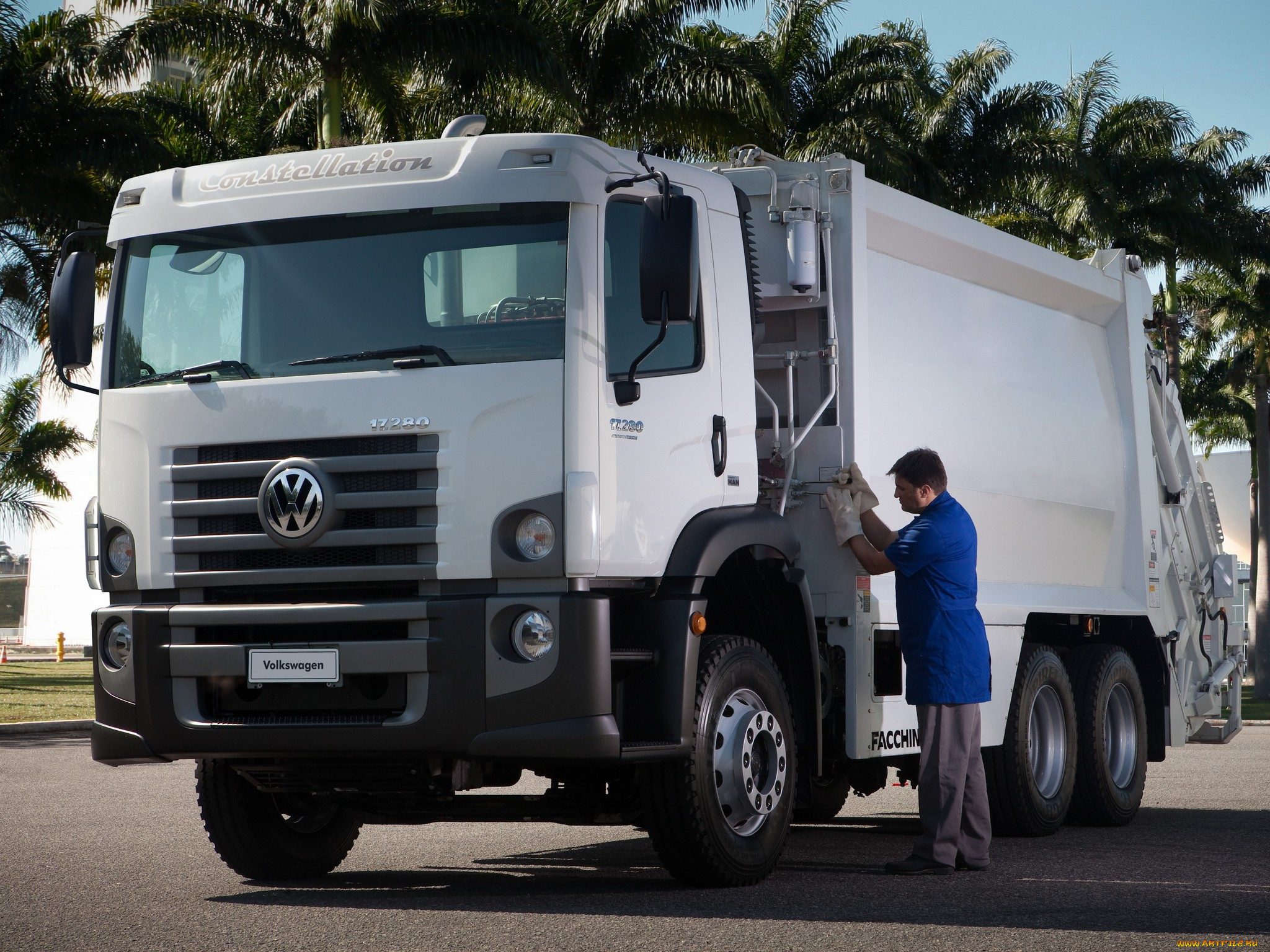 автомобили, мусоровозы, volkswagen, constellation, 17-280, de, lixo, 2011г