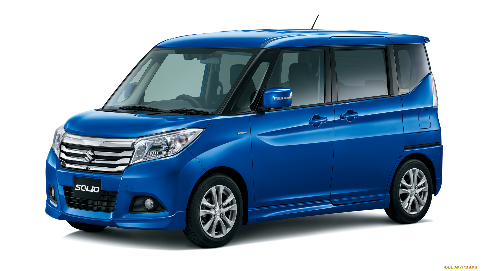 автомобили, suzuki, синий, 2015г, hybrid, solio