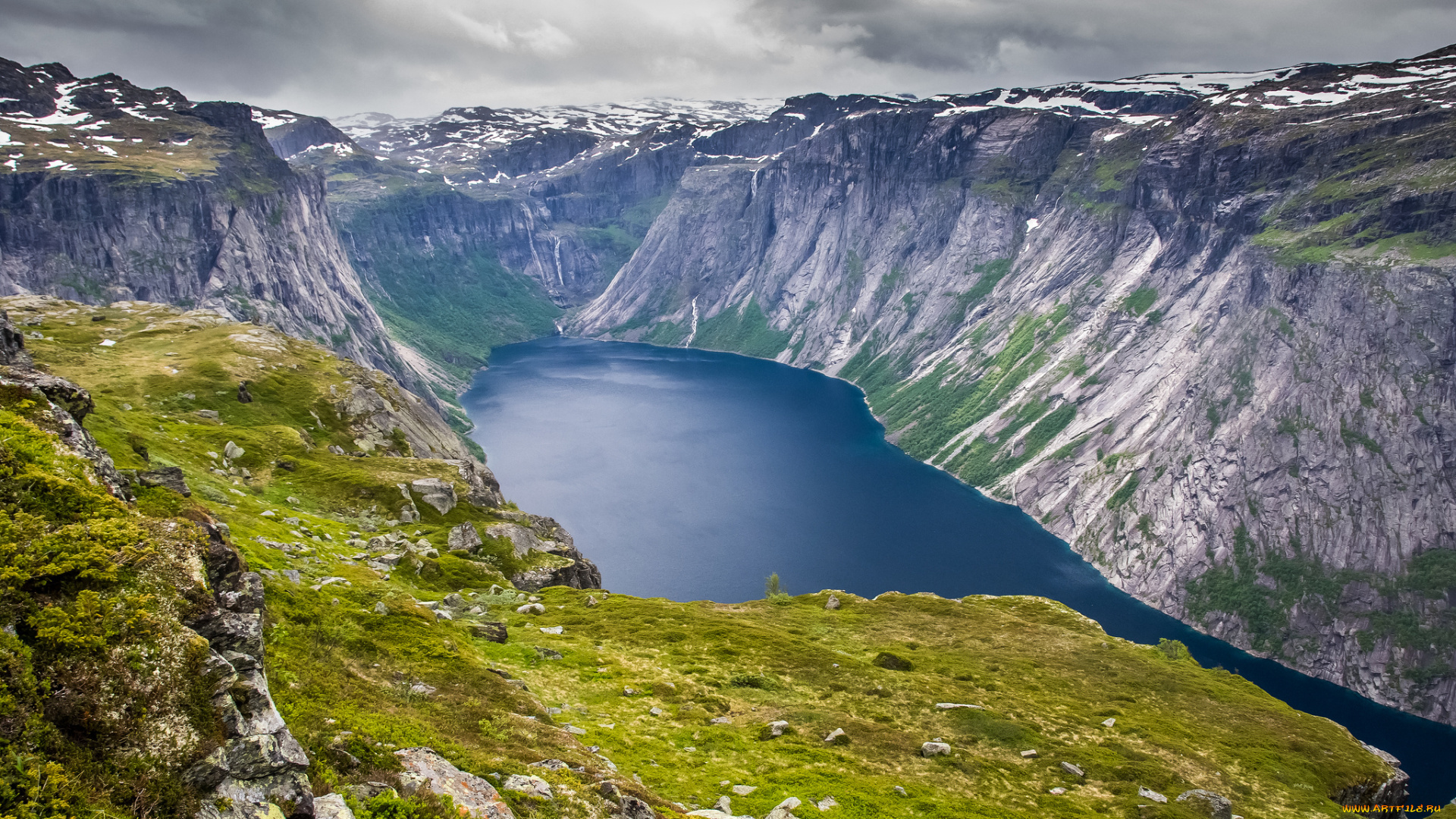 природа, реки, озера, камни, облака, небо, горы, озеро