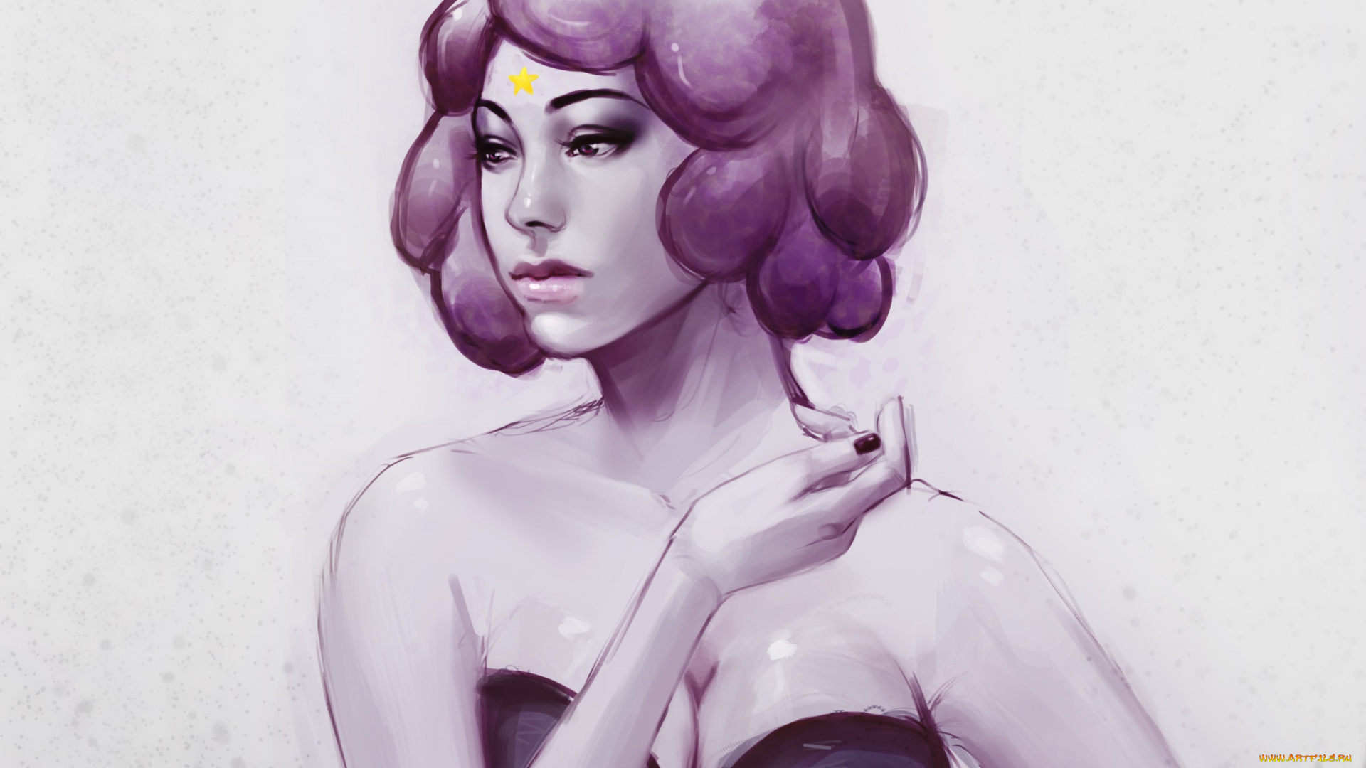 рисованное, люди, девушка