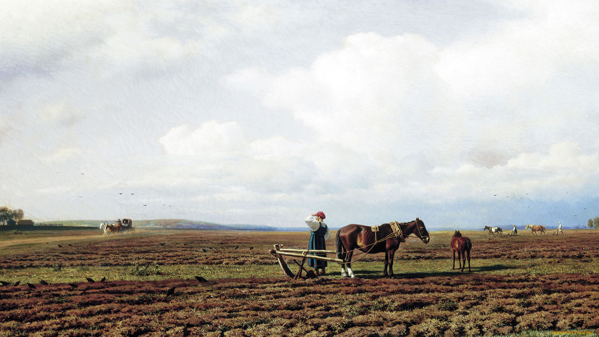 рисованное, михаил, клодт, поле