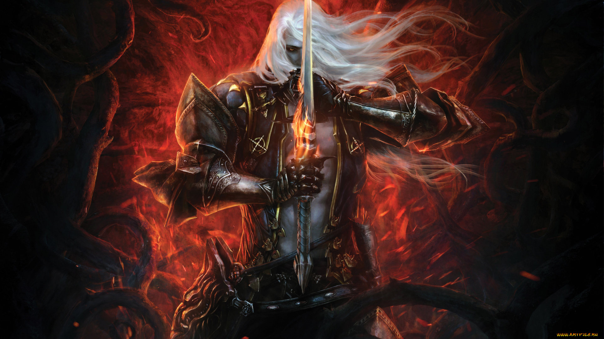 видео, игры, castlevania, , lords, of, shadow, 2, взгляд, мужчина, меч, lords, of, shadow, mirror, fate