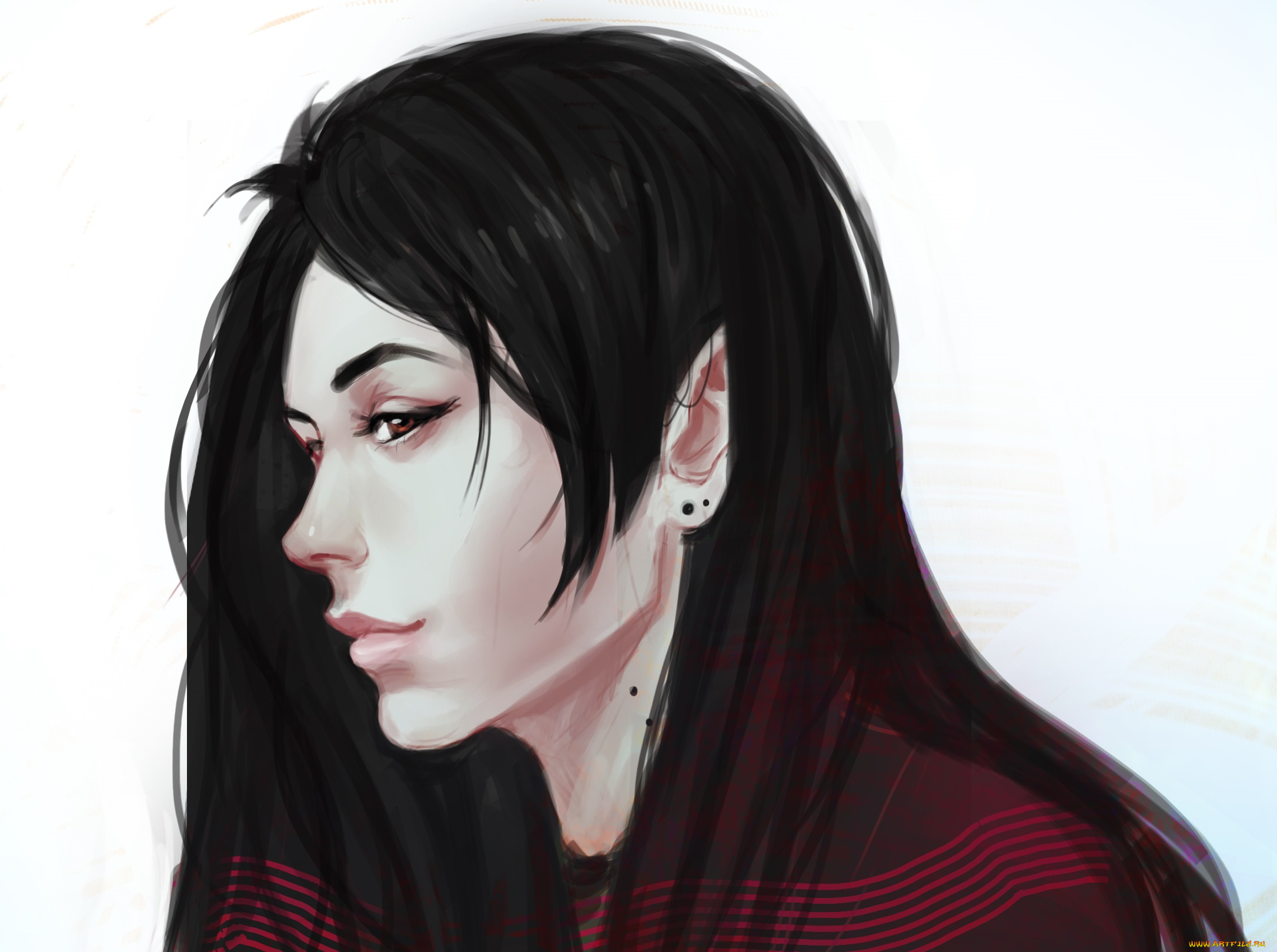 рисованное, -, другое, девушка