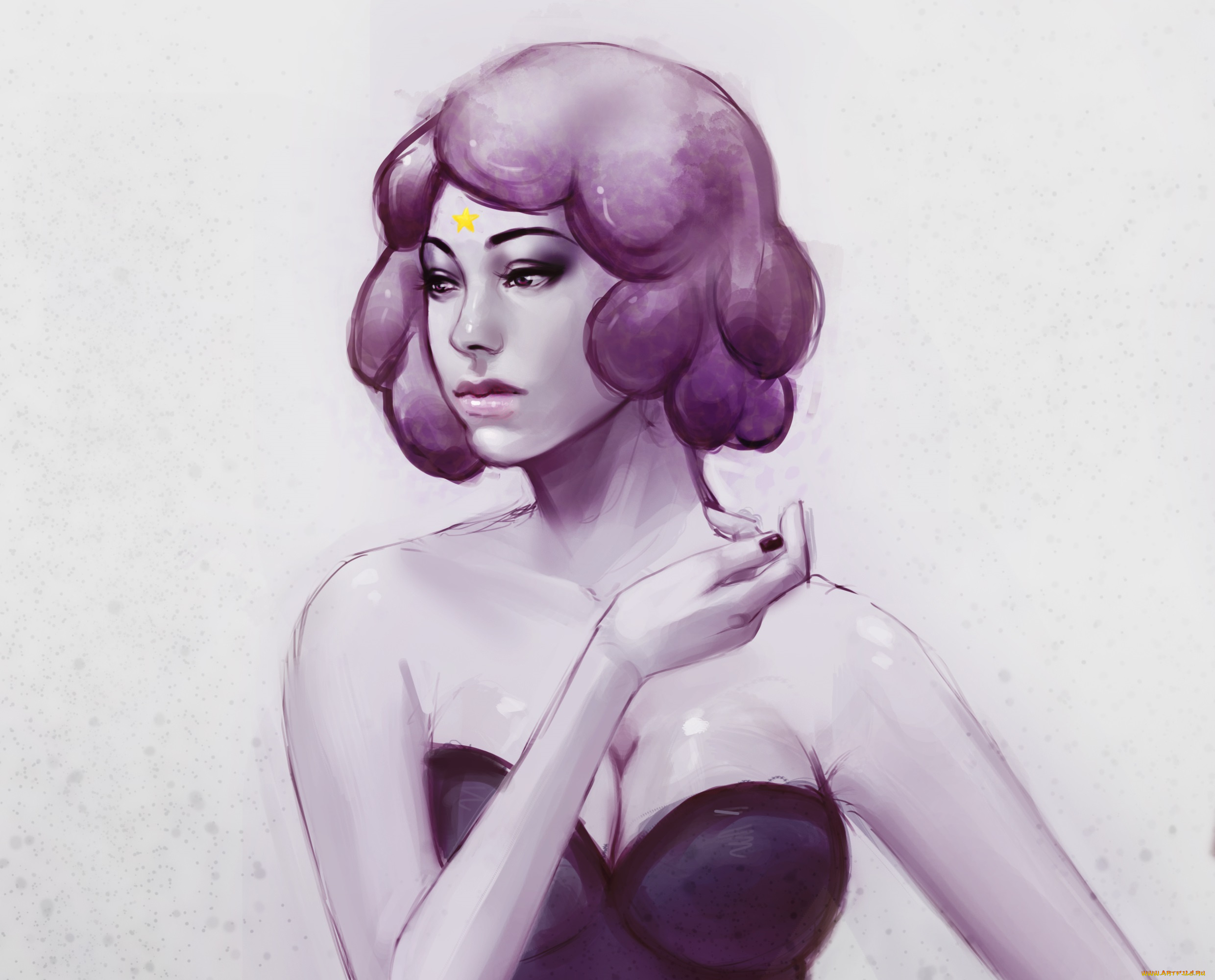 рисованное, люди, девушка