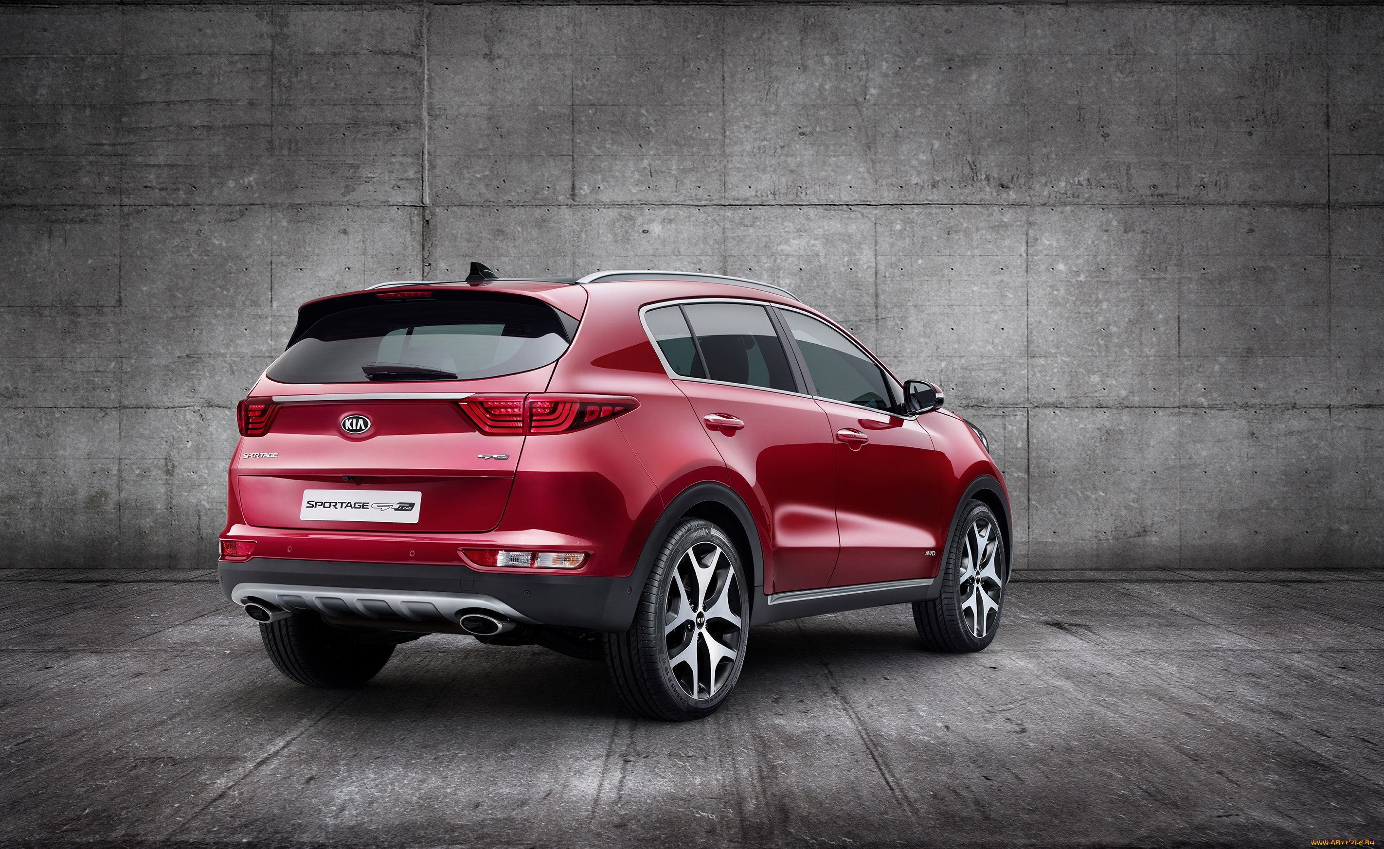автомобили, kia, красный, 2015г, gt, line, sportage