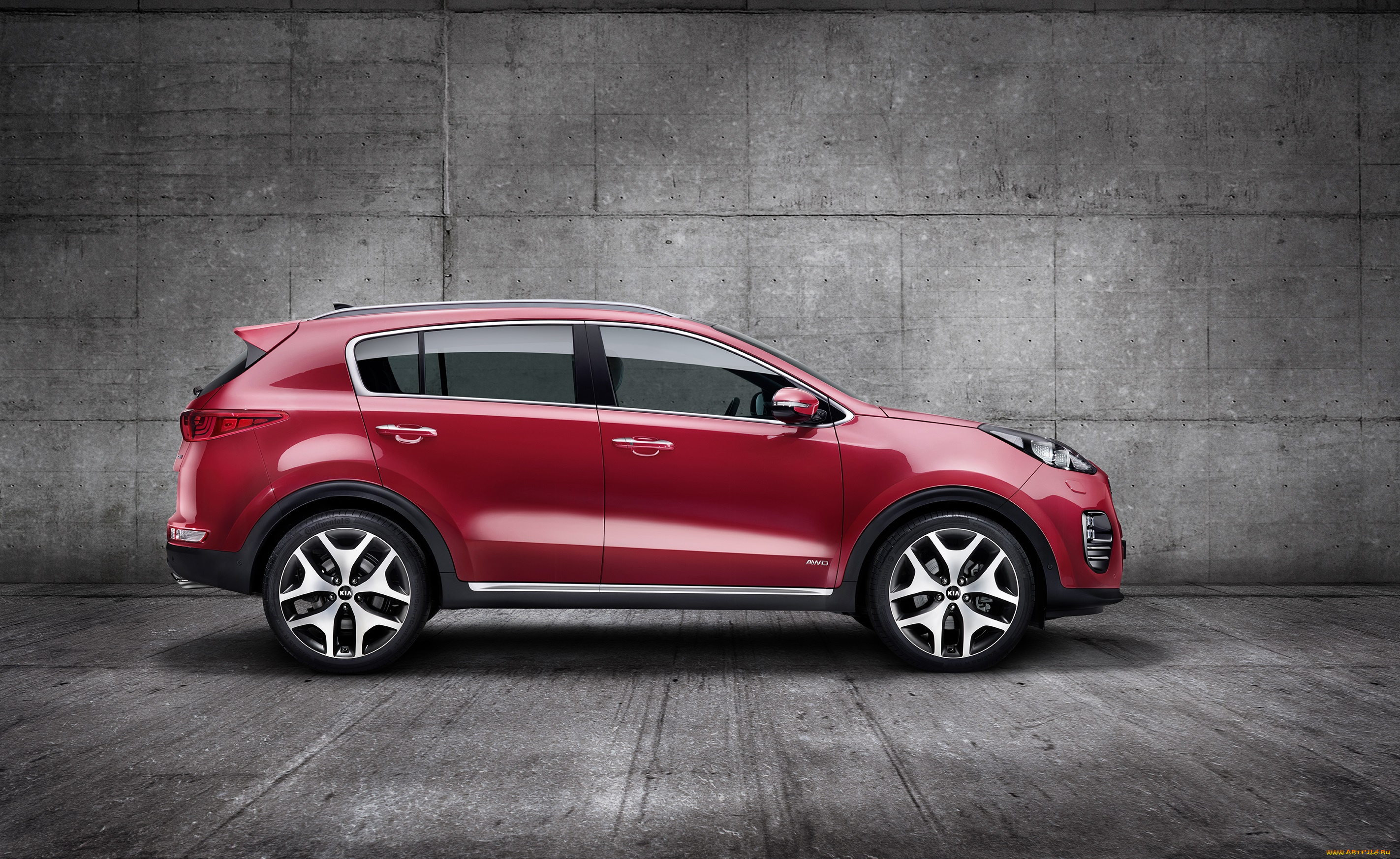 автомобили, kia, красный, 2015г, gt, line, sportage