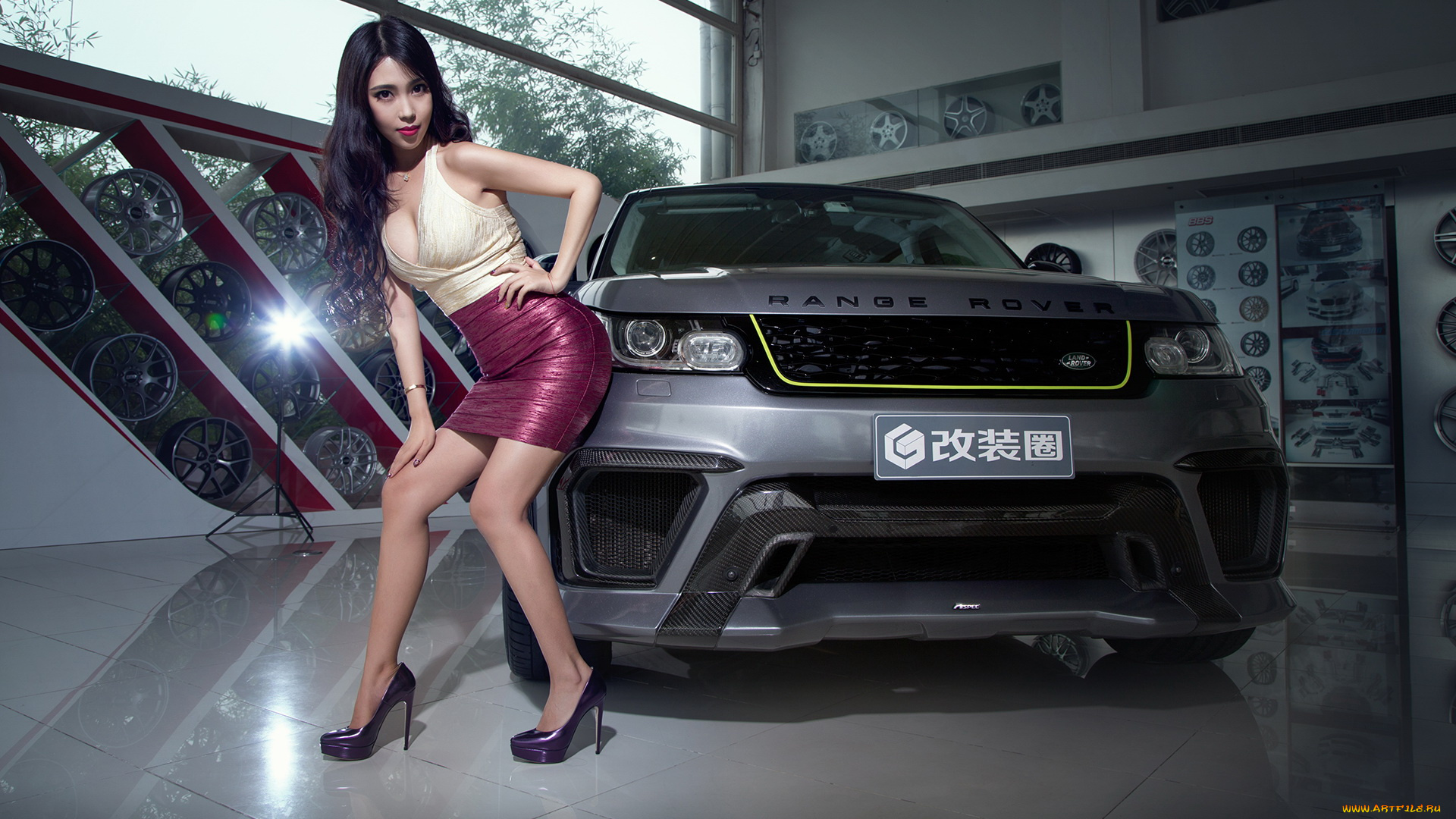 автомобили, -авто, с, девушками, девушка, взгляд, фон, автомобиль, азиатка