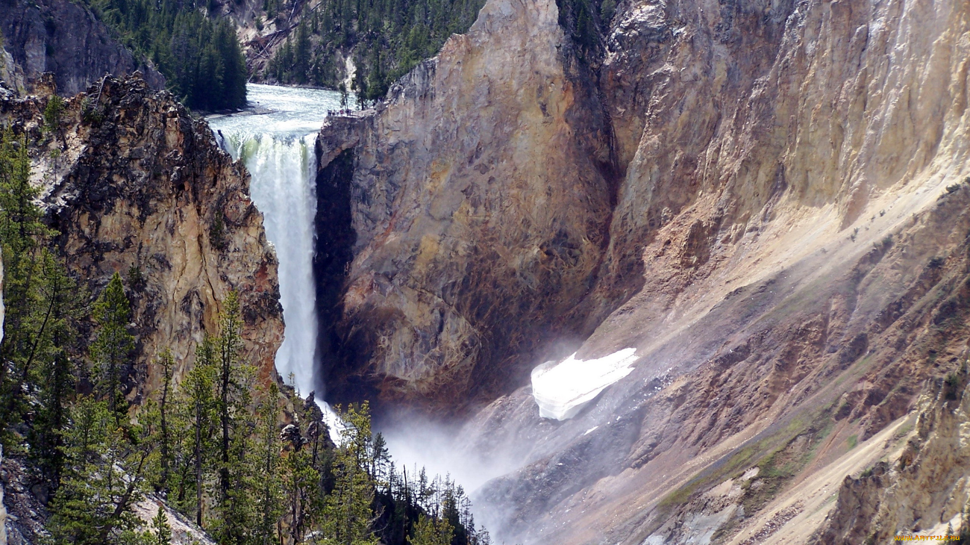 природа, водопады, горы, водный, поток
