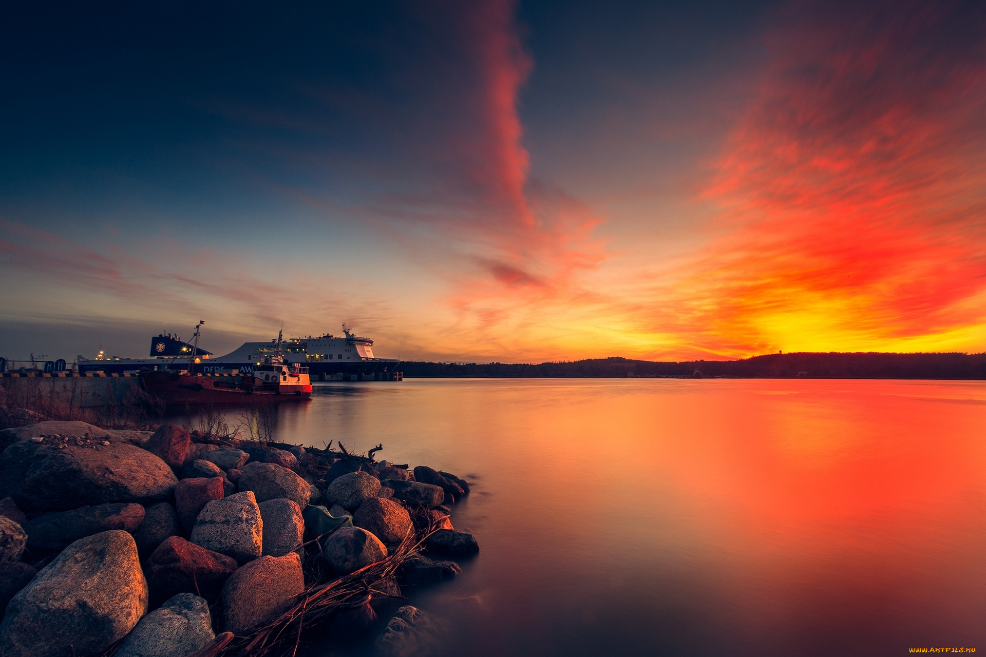 природа, восходы, закаты, пейзаж, небо, облака, море, закат