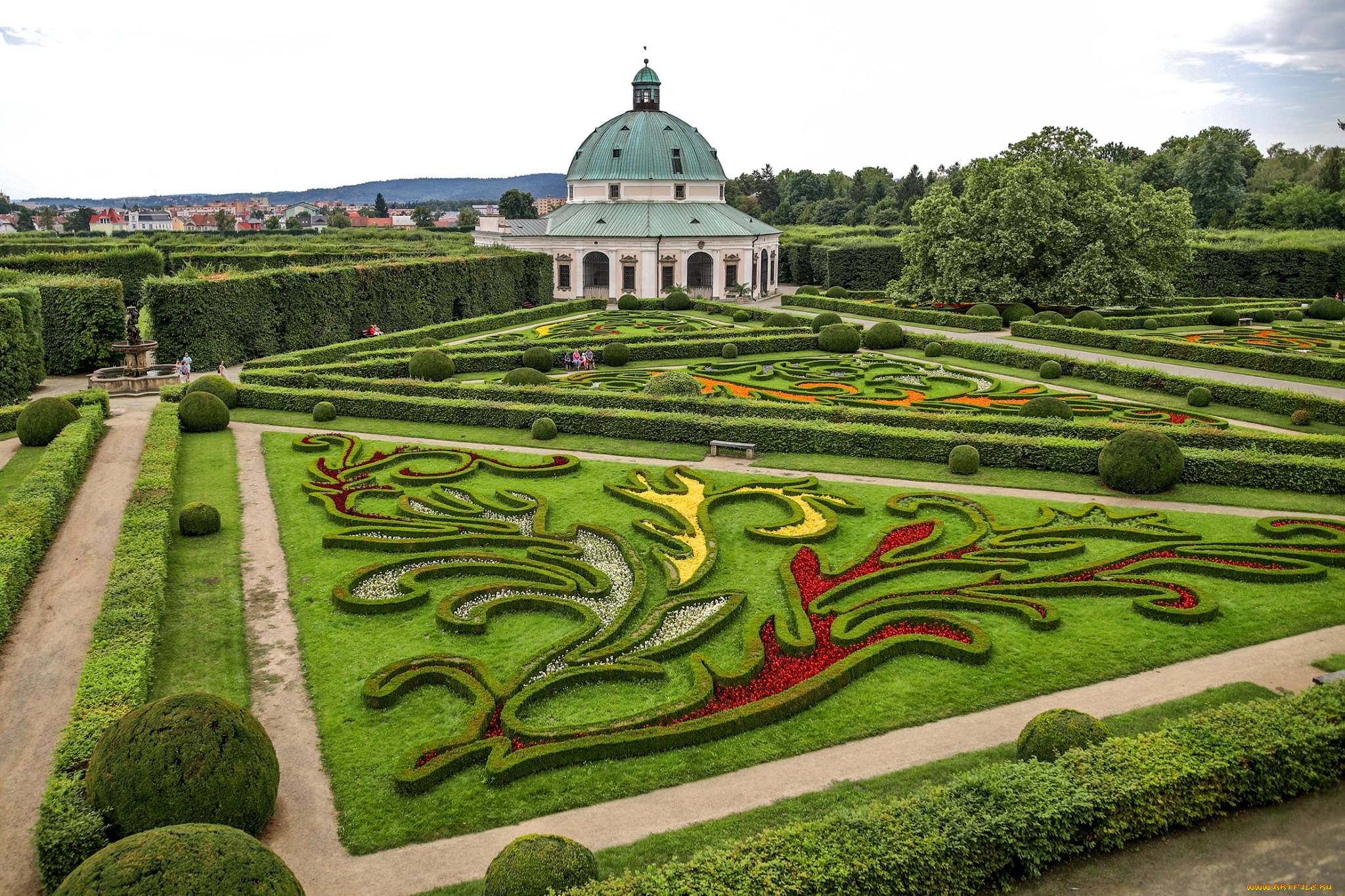 природа, парк, цветы, дизайн, клумбы, ландшафтный