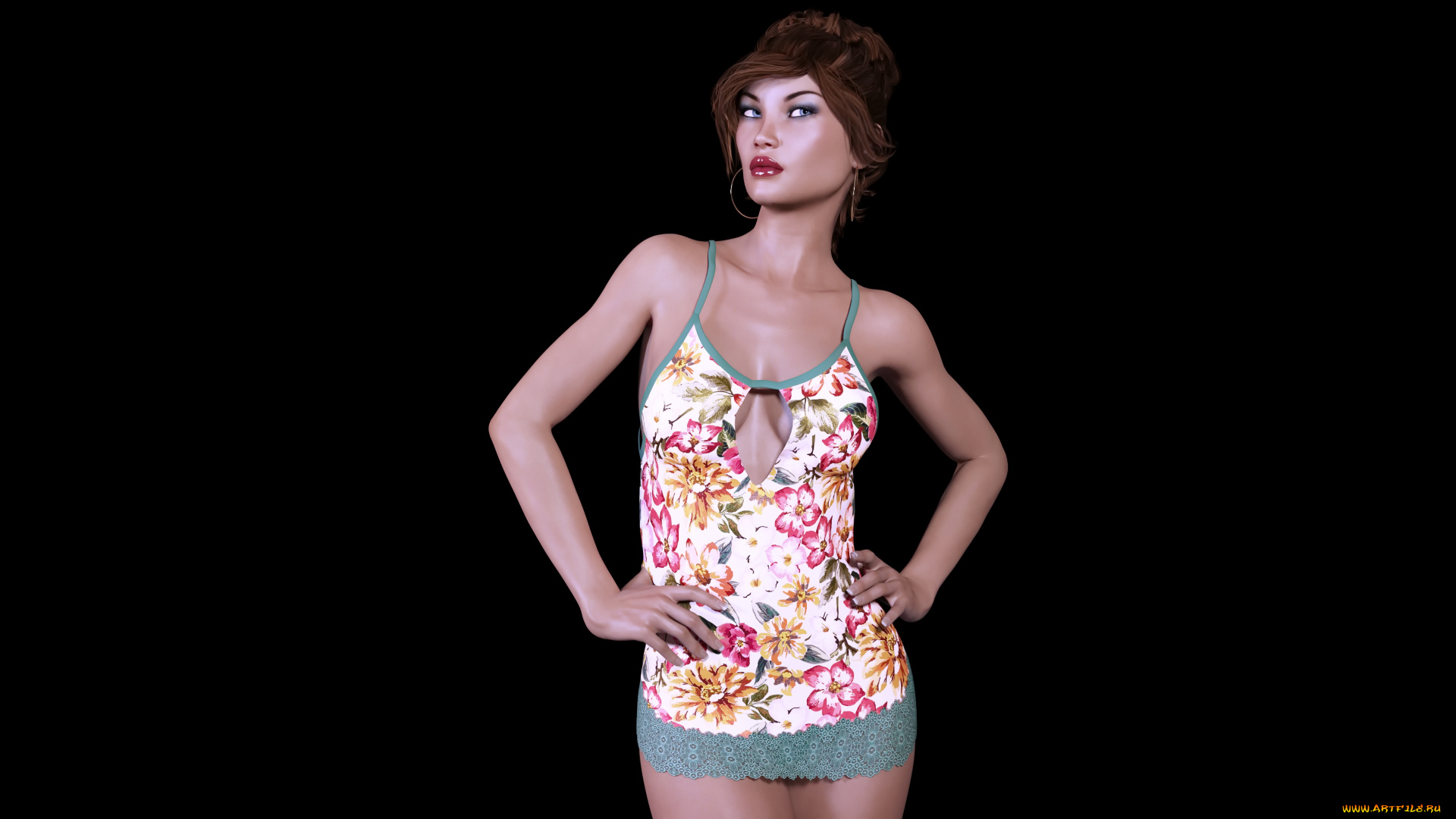 3д, графика, люди, , people, взгляд, фон, девушка