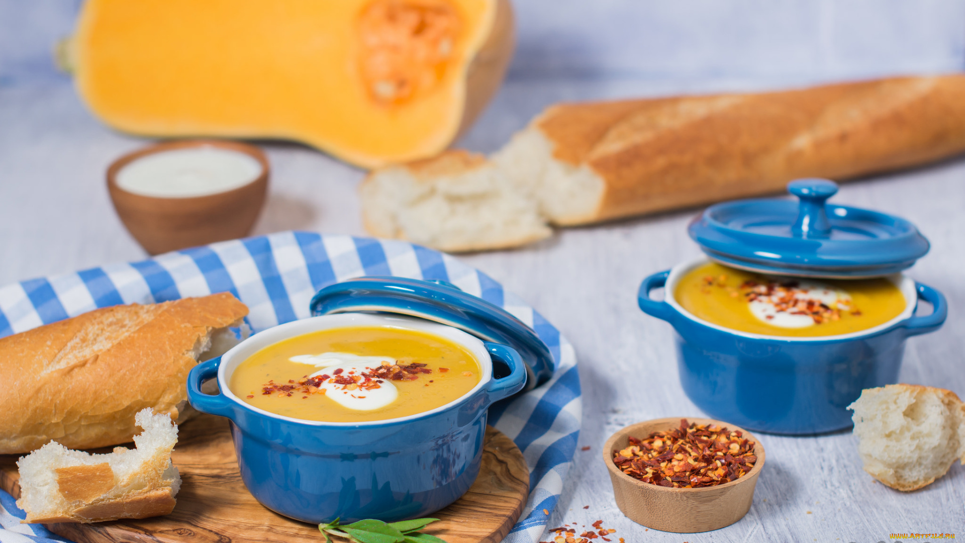 еда, первые, блюда, сметана, тыква, первое, блюдо, суп