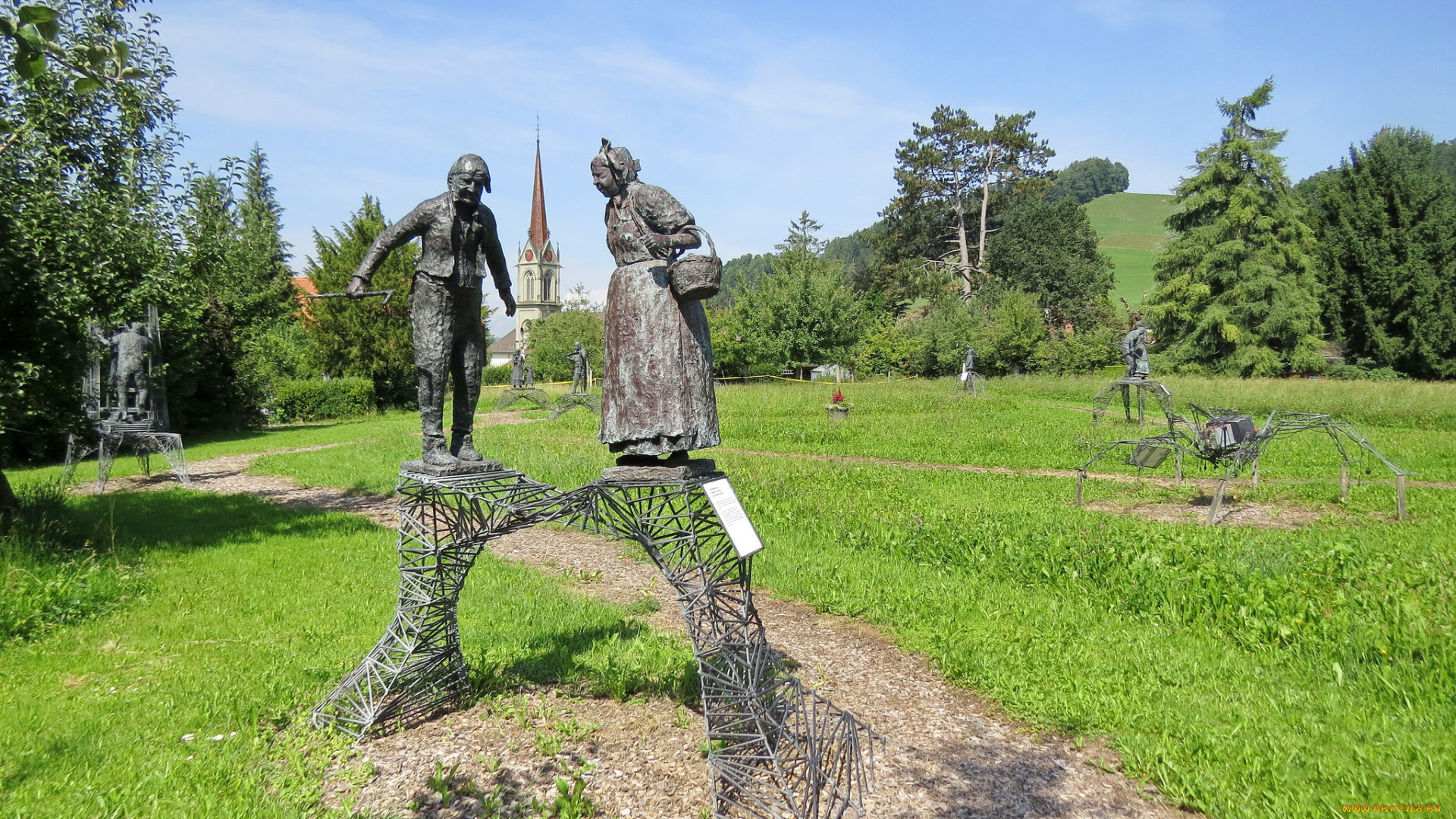 города, -, памятники, , скульптуры, , арт-объекты, парк, скульптура