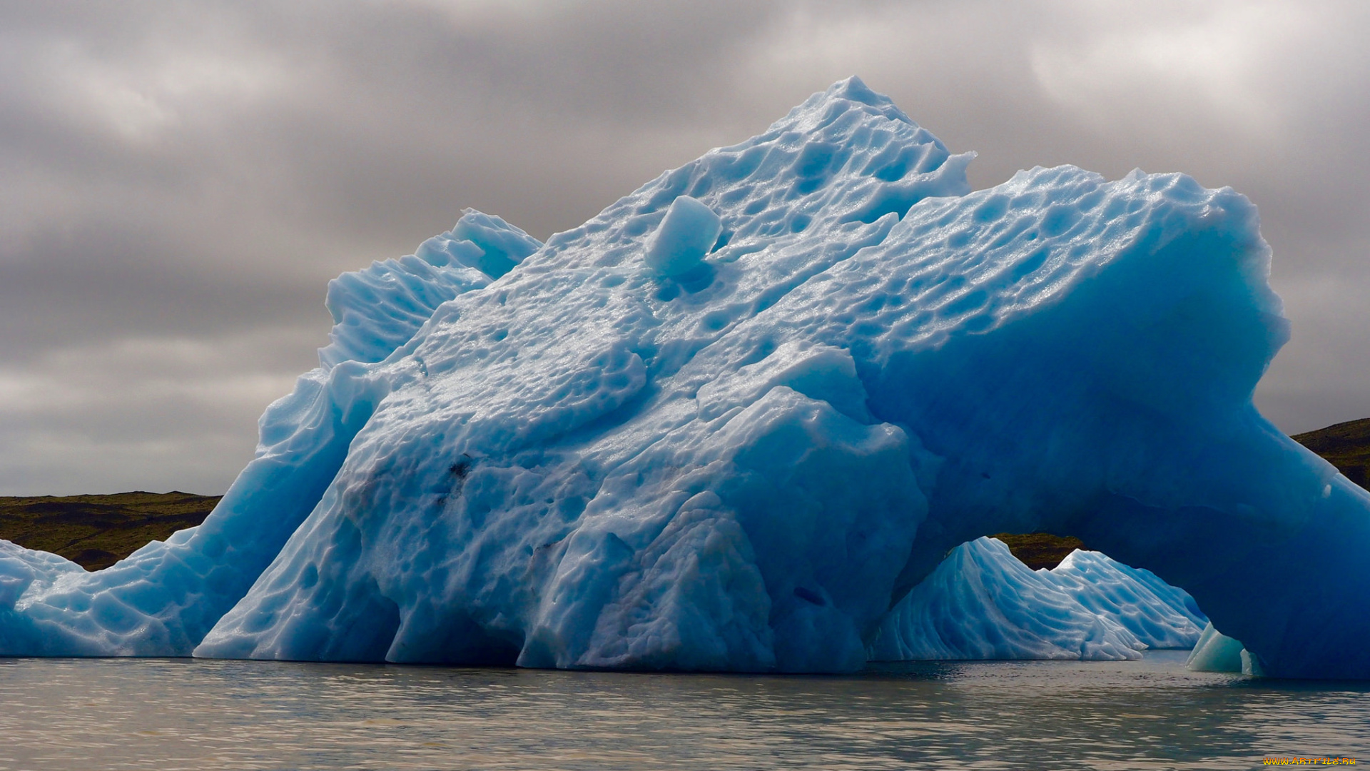 природа, айсберги, и, ледники, айсберг