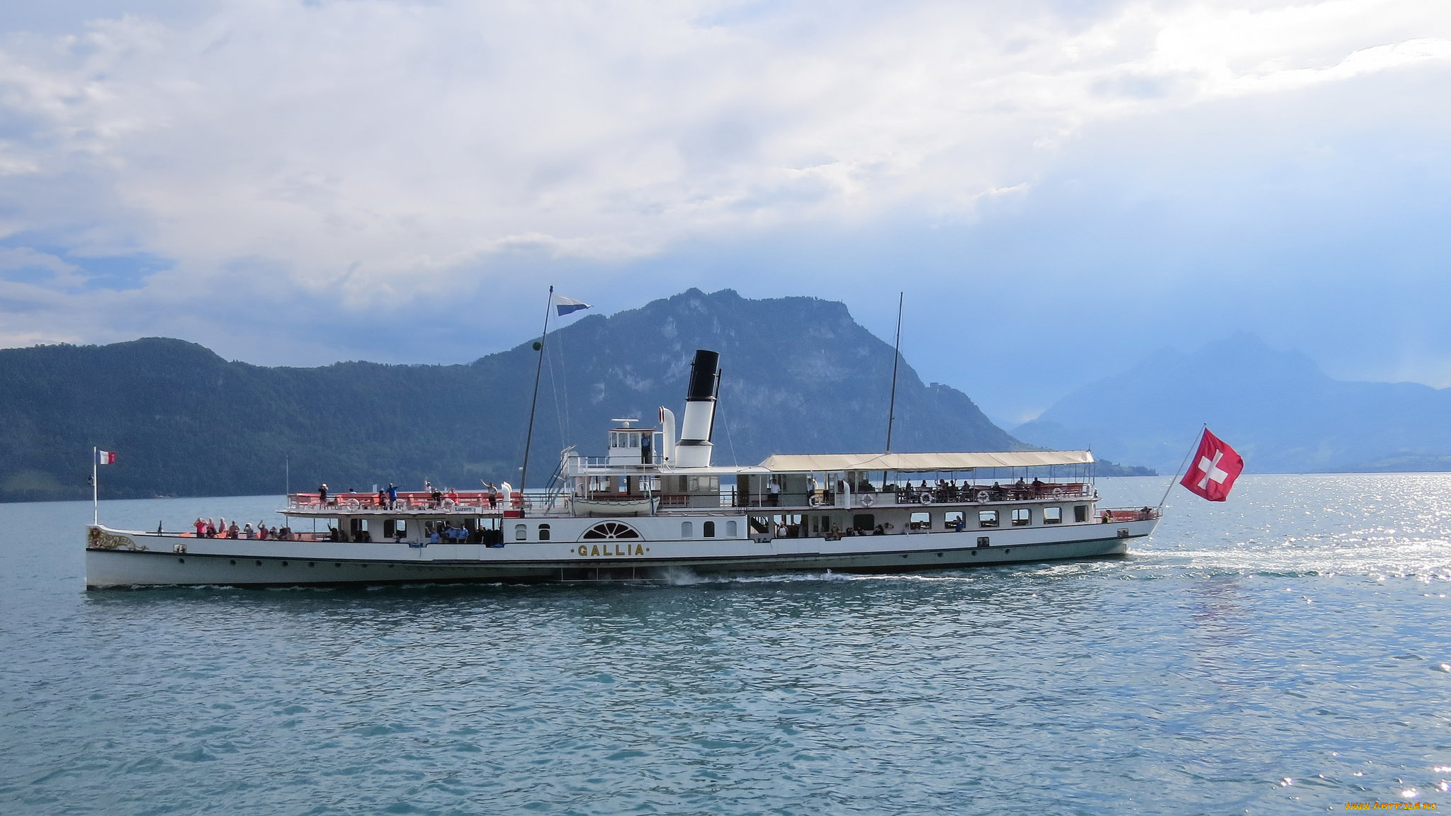 корабли, пароходы, катер, река