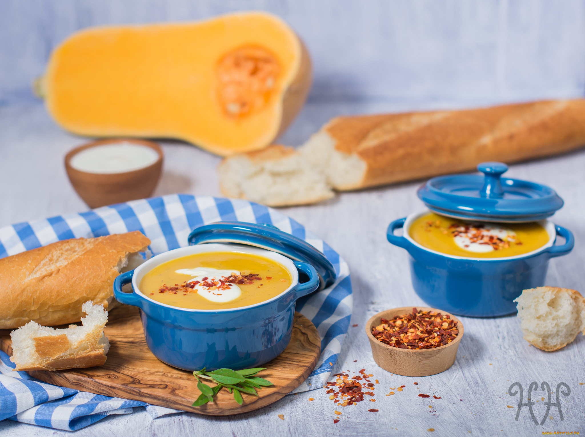 еда, первые, блюда, сметана, тыква, первое, блюдо, суп