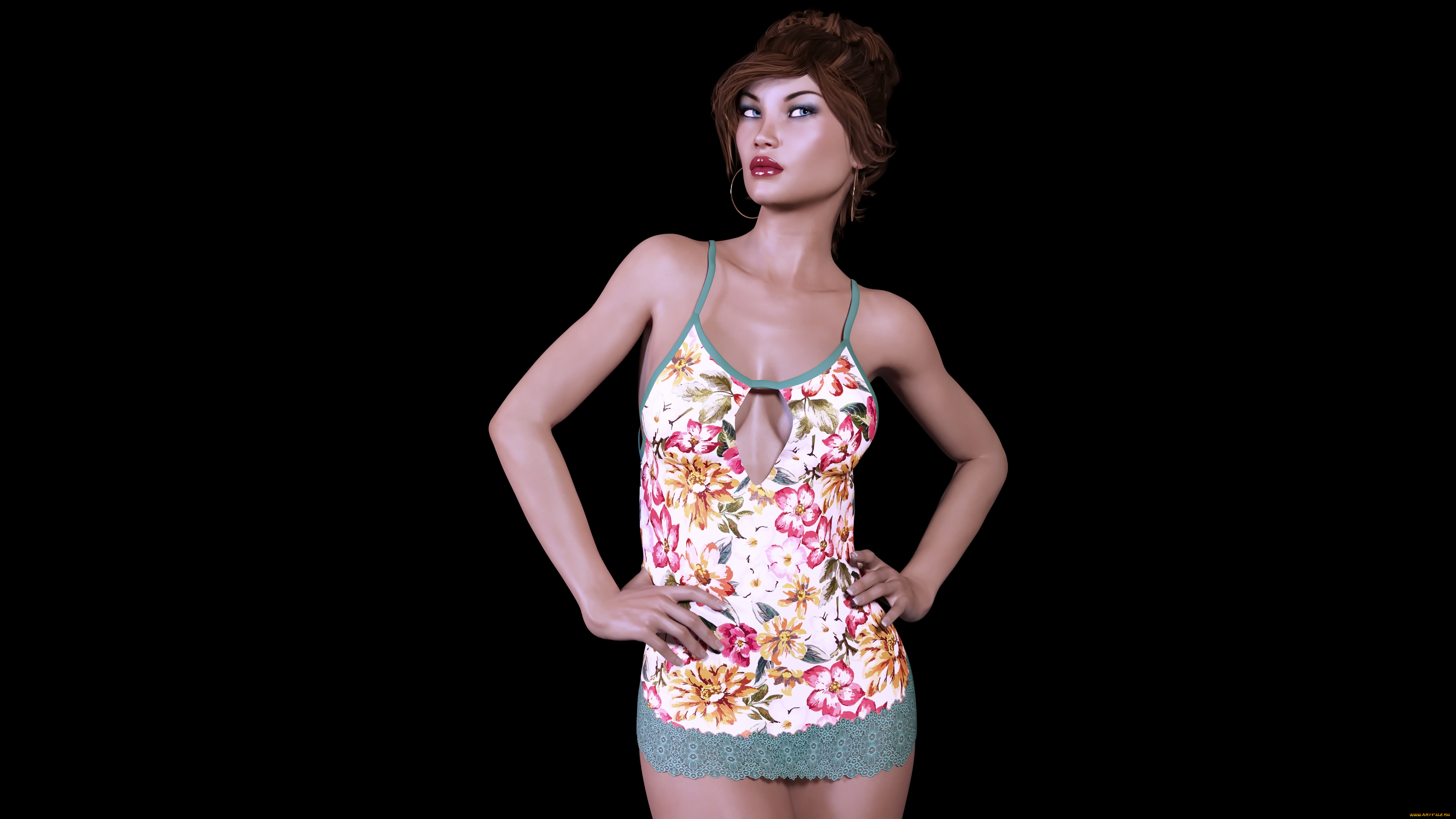 3д, графика, люди, , people, взгляд, фон, девушка