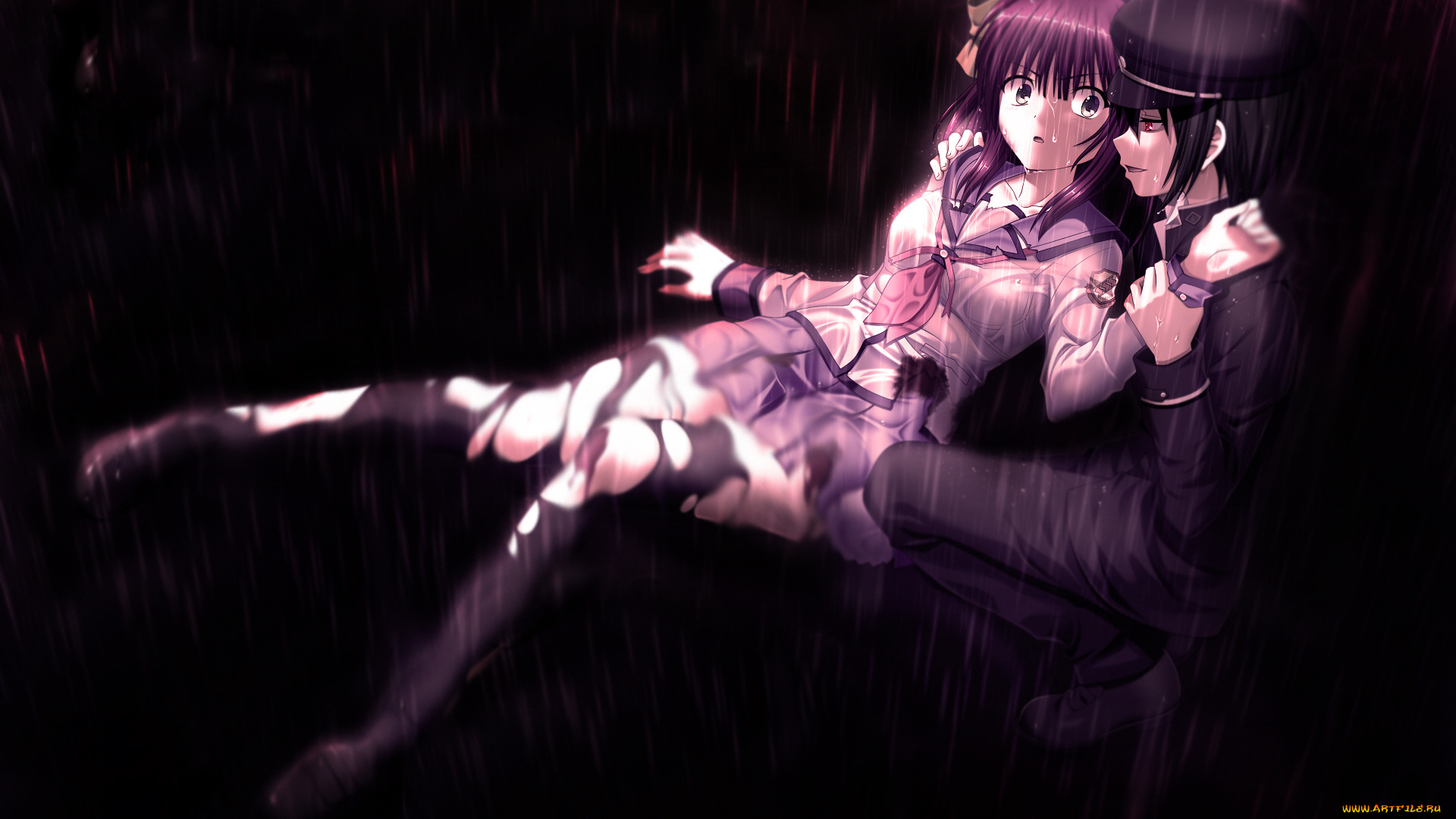 аниме, angel, beats, двое