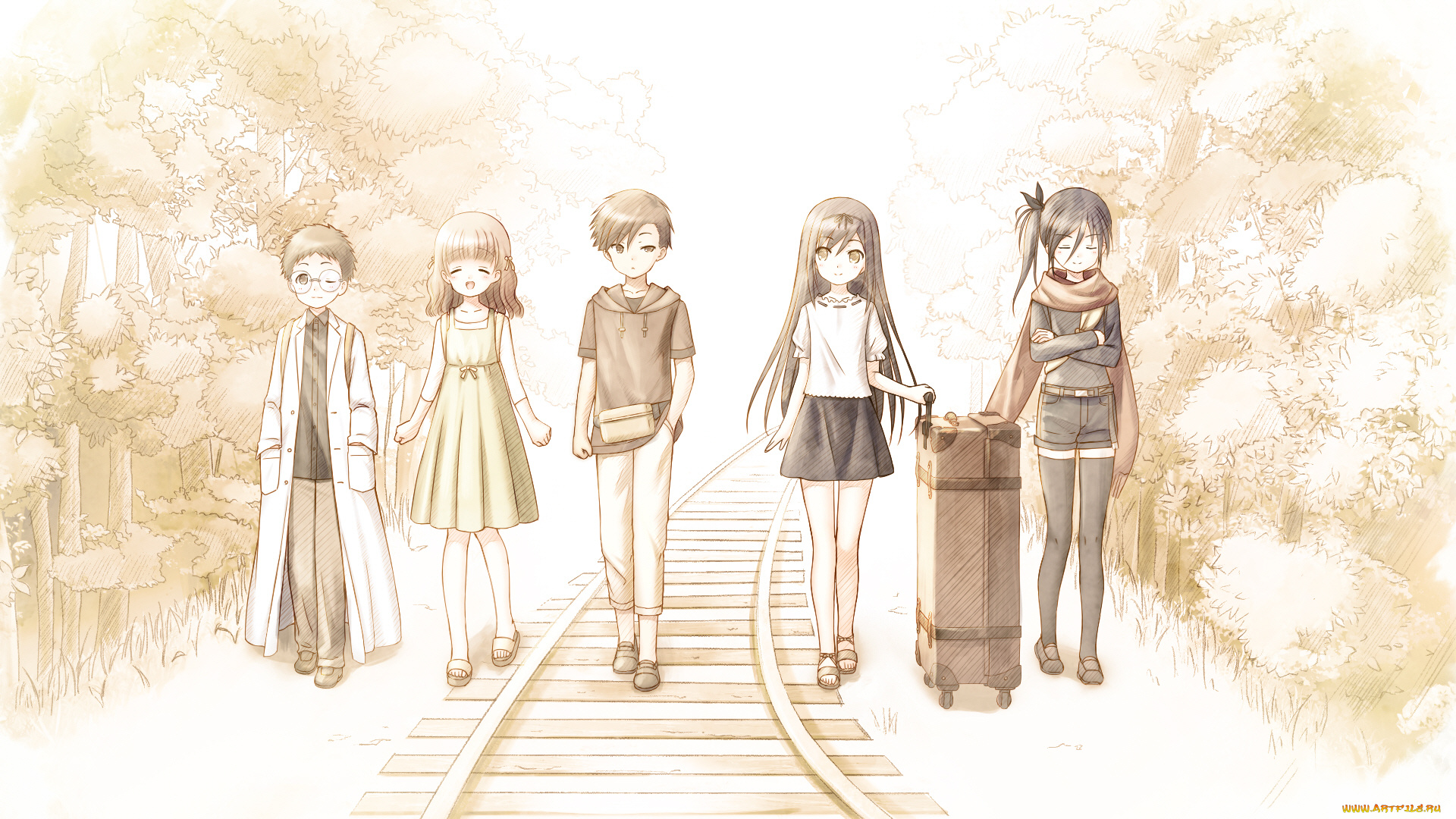 аниме, summer, pockets, дети