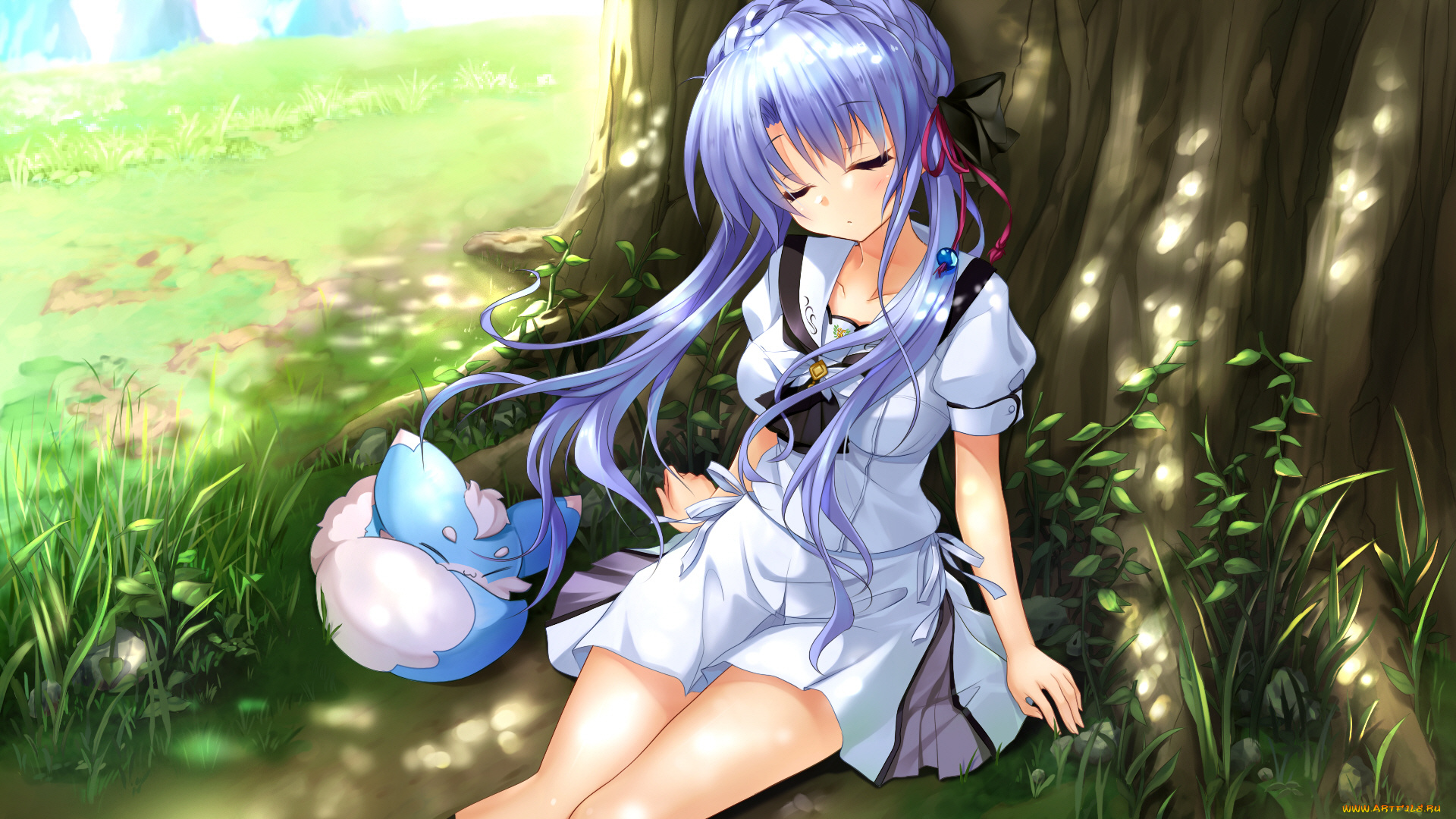 аниме, summer, pockets, девушка