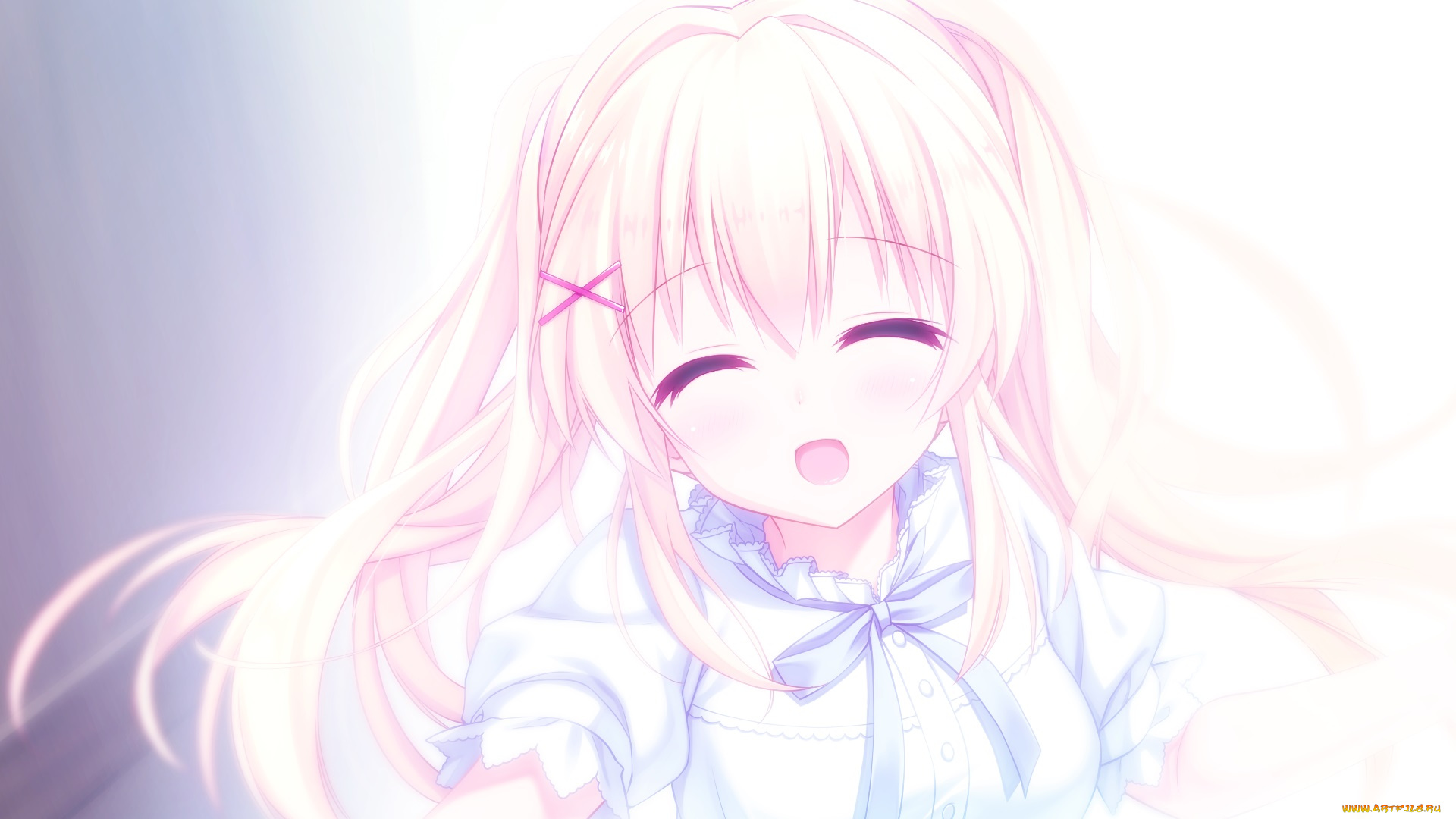 аниме, summer, pockets, девушка, взгляд, фон