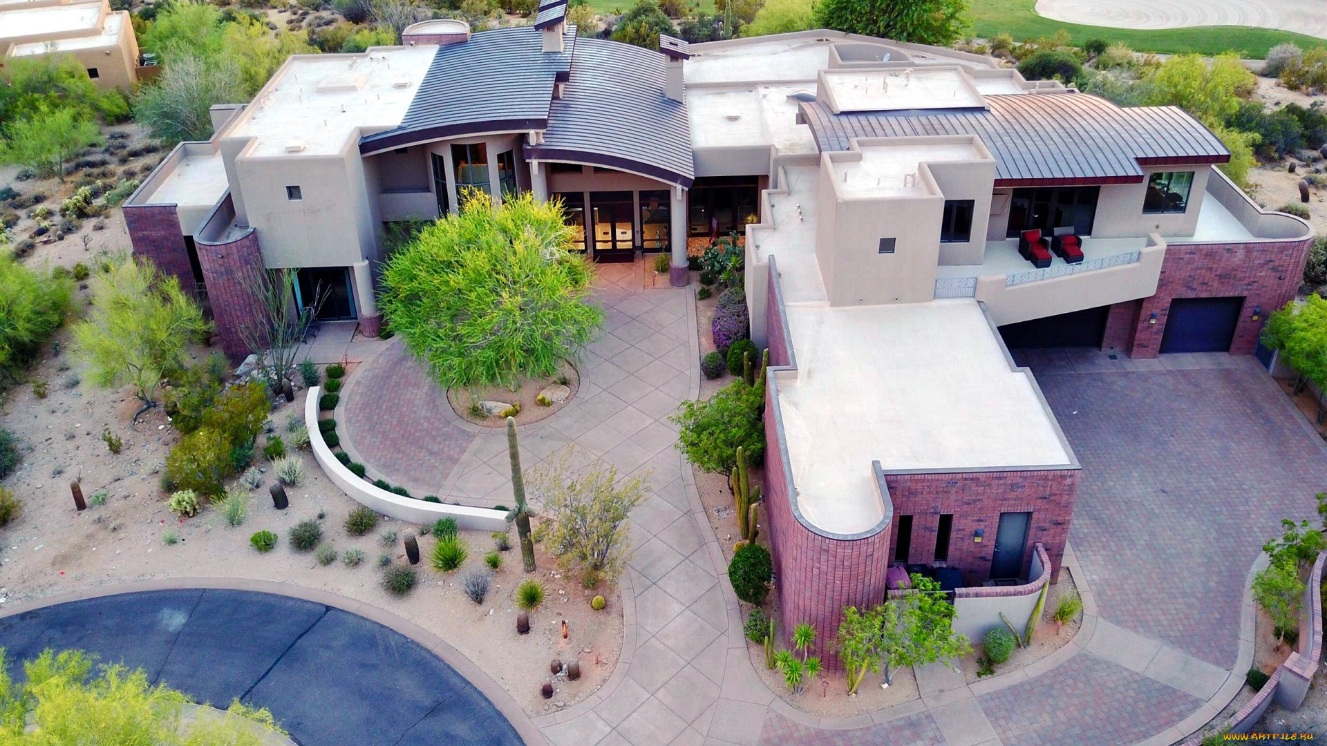 города, -, здания, , дома, вилла, панорама