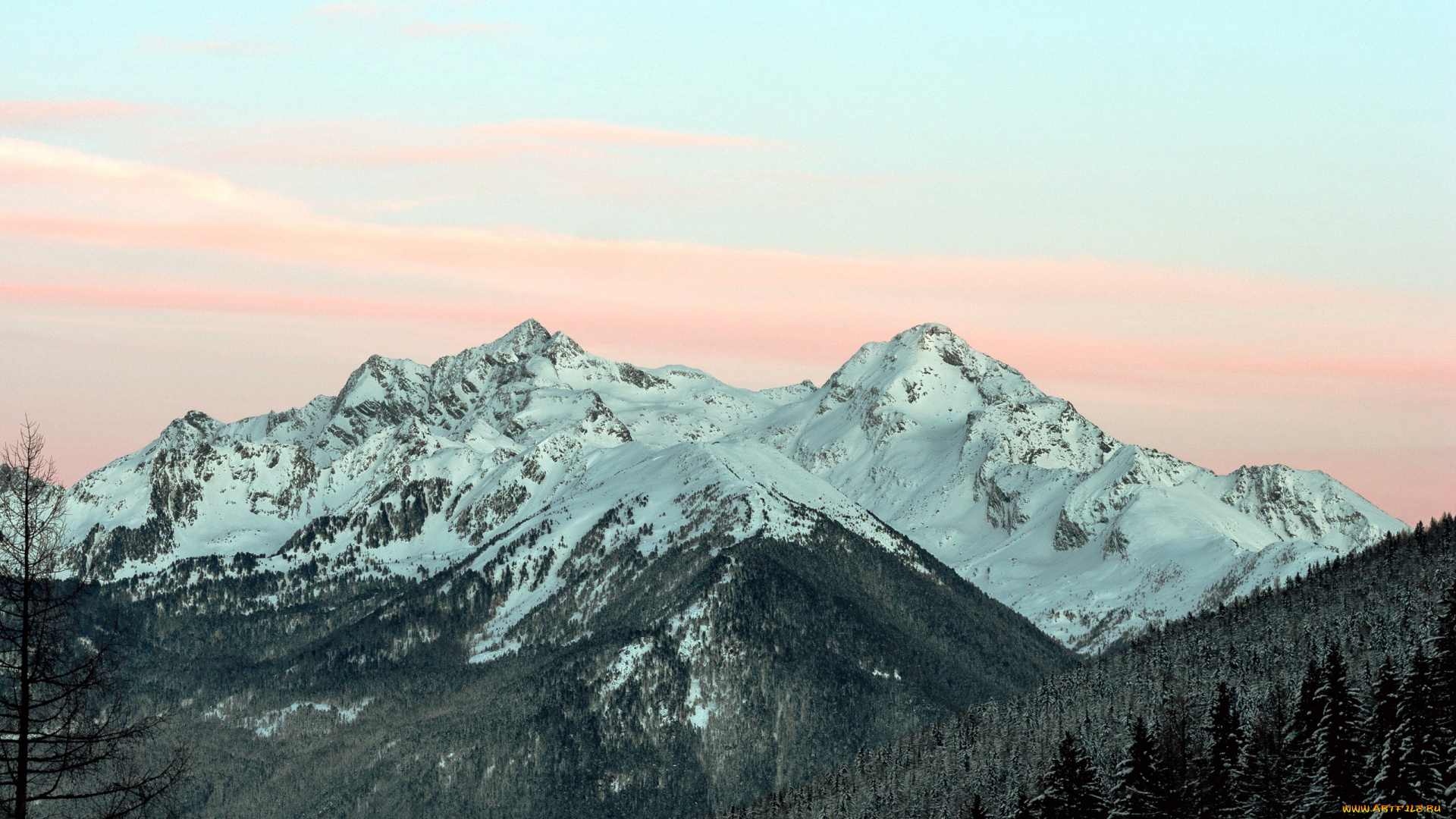 природа, горы, вершины, снег