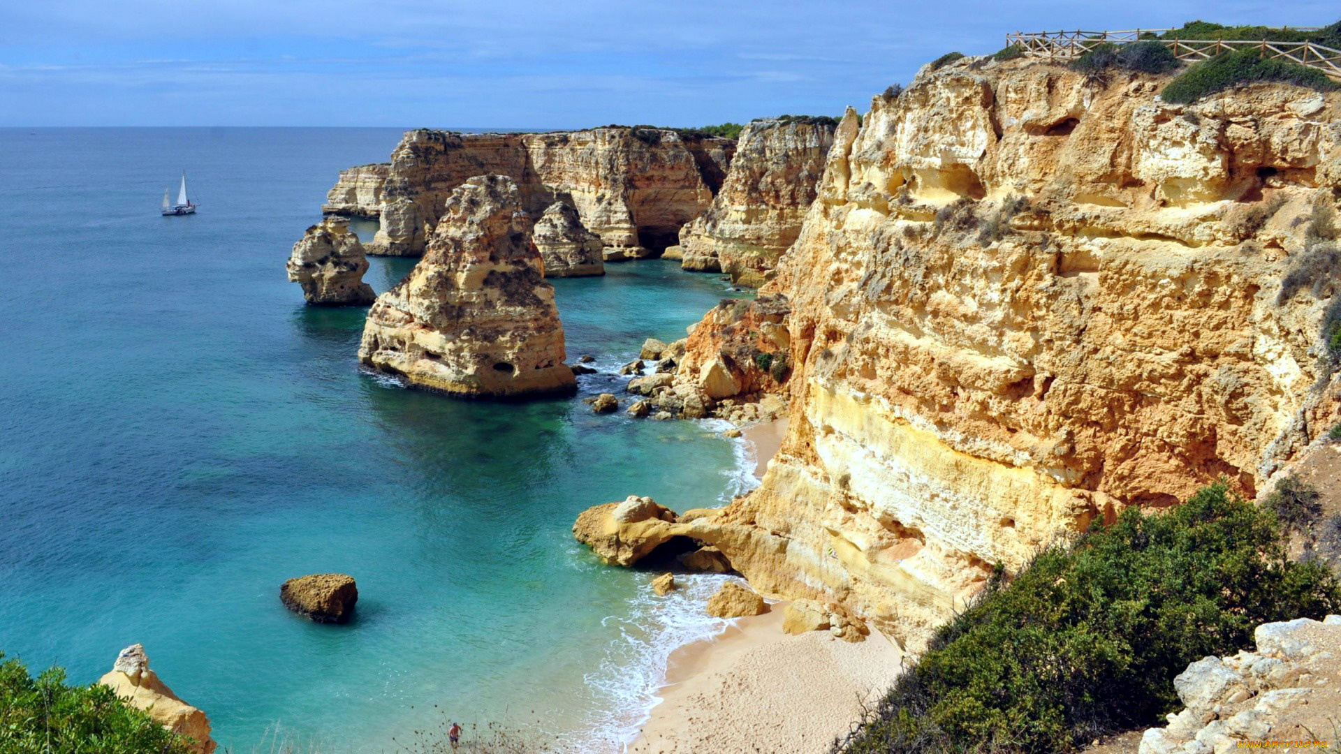 природа, побережье, скалы